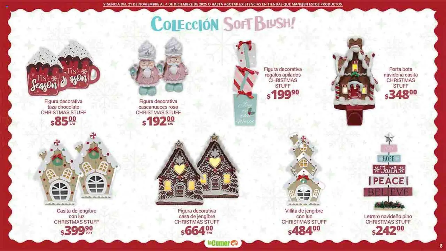 Nuevas ofertas de La Comer válidas en toda la República Mexicana desde el 21.11.2025. ¡Encuentra las mejores ofertas en La Comer folleto Felices Fiestas! | Página: 8 | Productos: Taza, Chocolate
