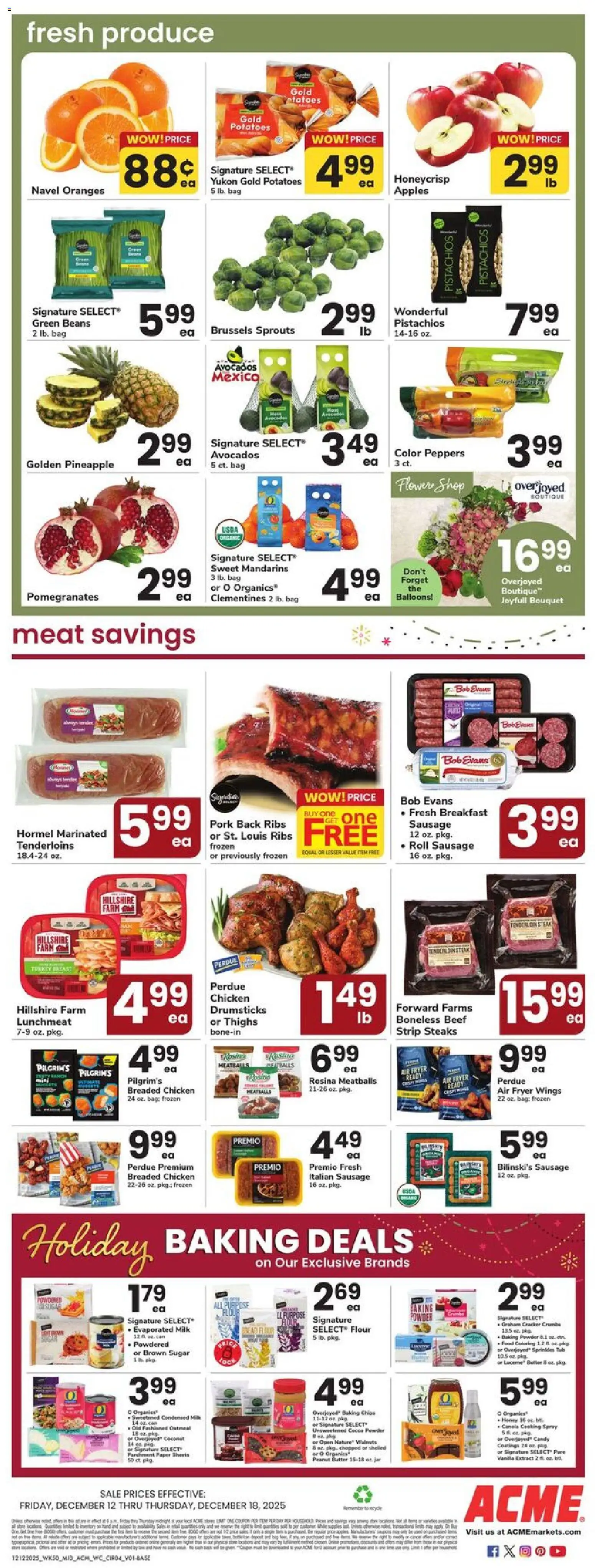 Acme Weekly Ad - NJ - valid from 12.12.2025 | Page: 5 | Products: Milk, Butter, Oranges, Chips