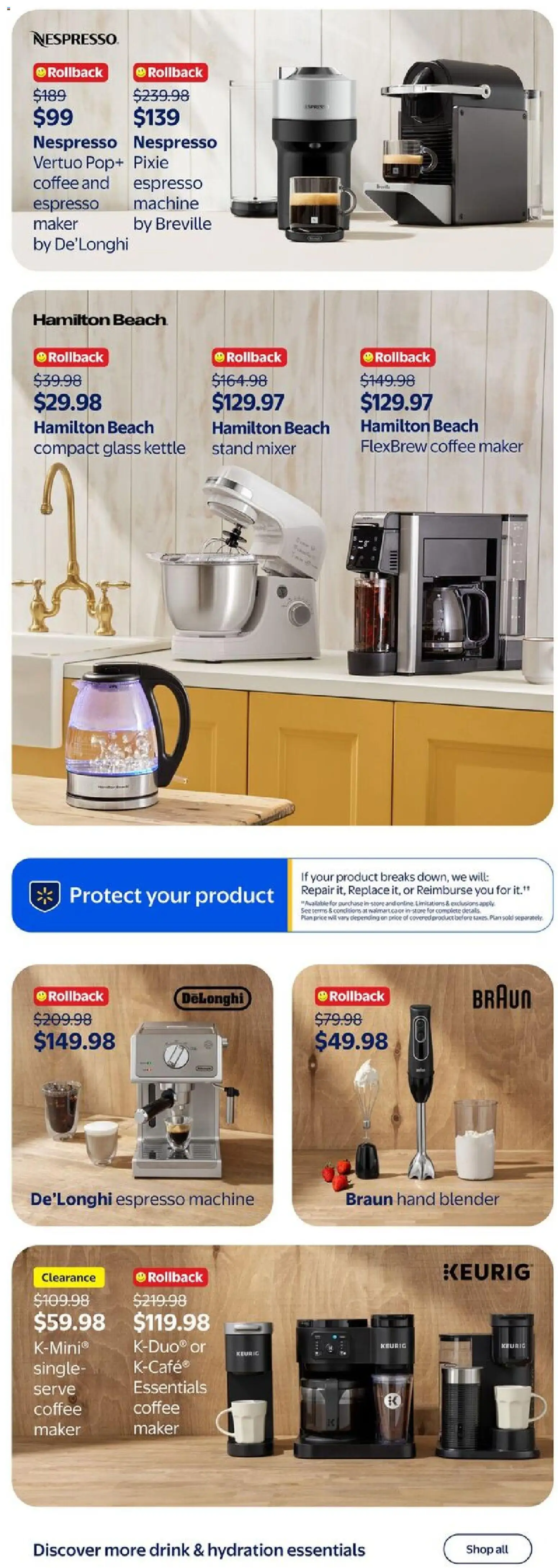 Walmart flyer valid from 30.04.2026 | Page: 9 | Products: Coffee maker, Kettle, Mixer, Coffee