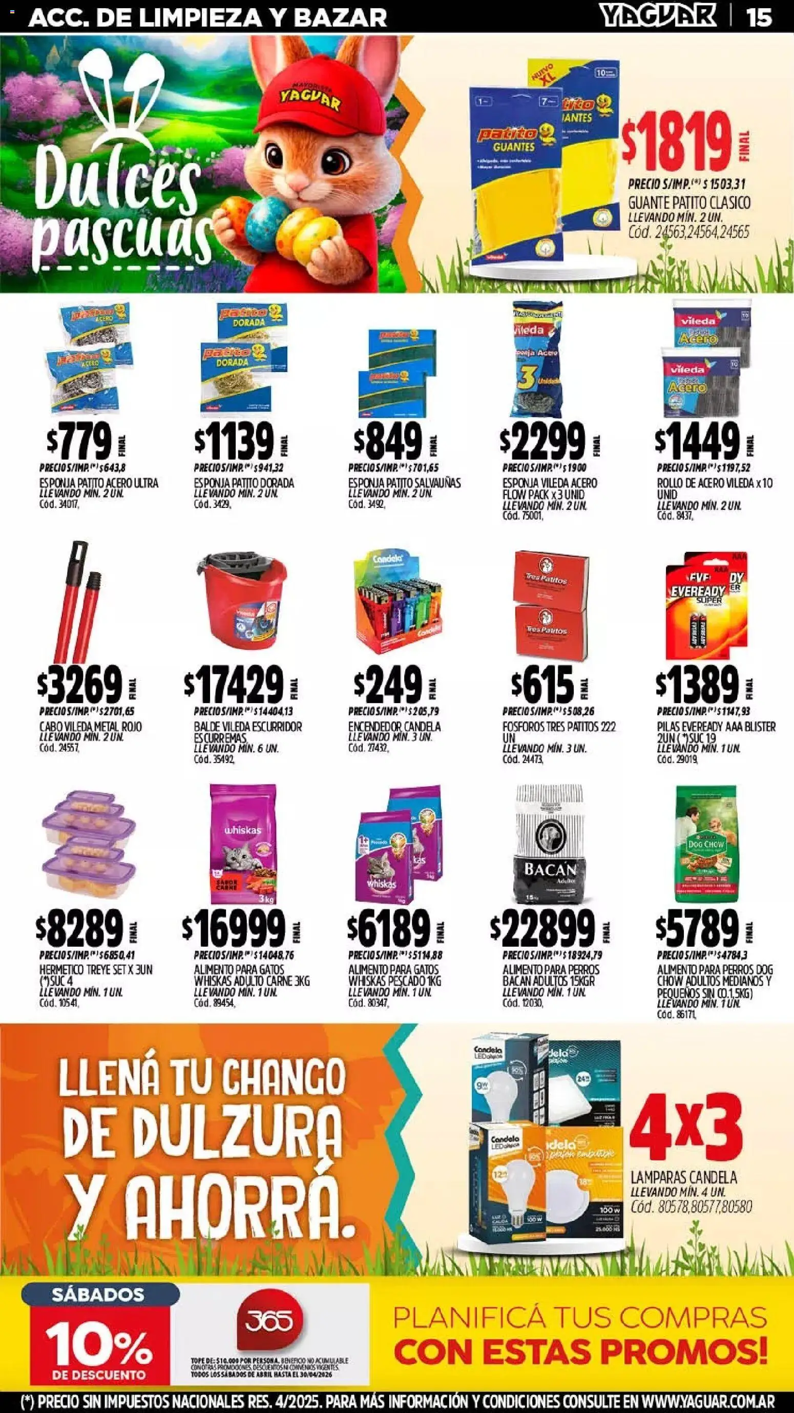 Yaguar - Oferta Semanal Neuquen │ válido desde el 30.03.2026 | Página: 15 | Productos: Encendedor, Guante, Guantes, Escurridor