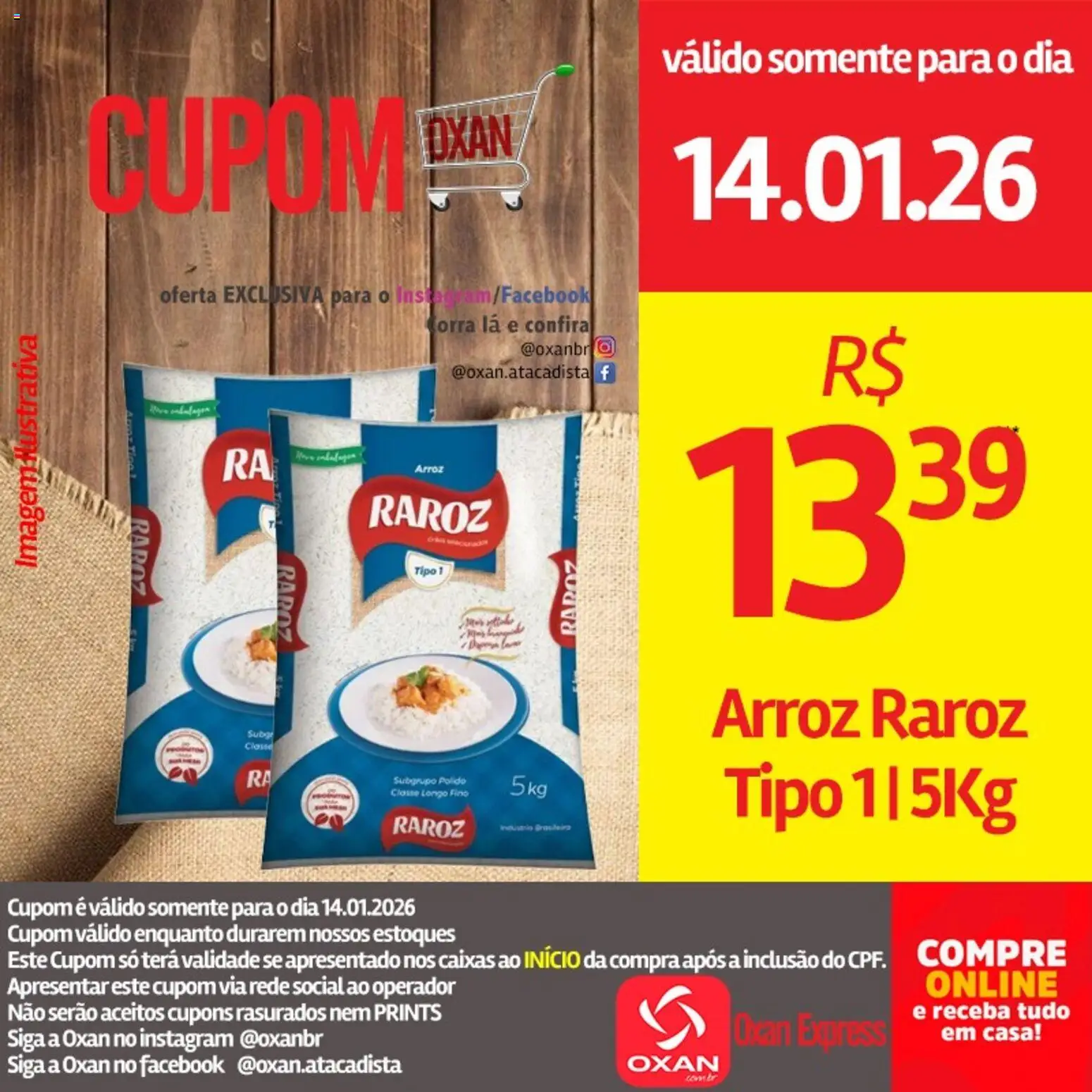 Oxan Atacadista Folheto - válido de 14.01.2026 | Página: 7 | Produtos: Arroz