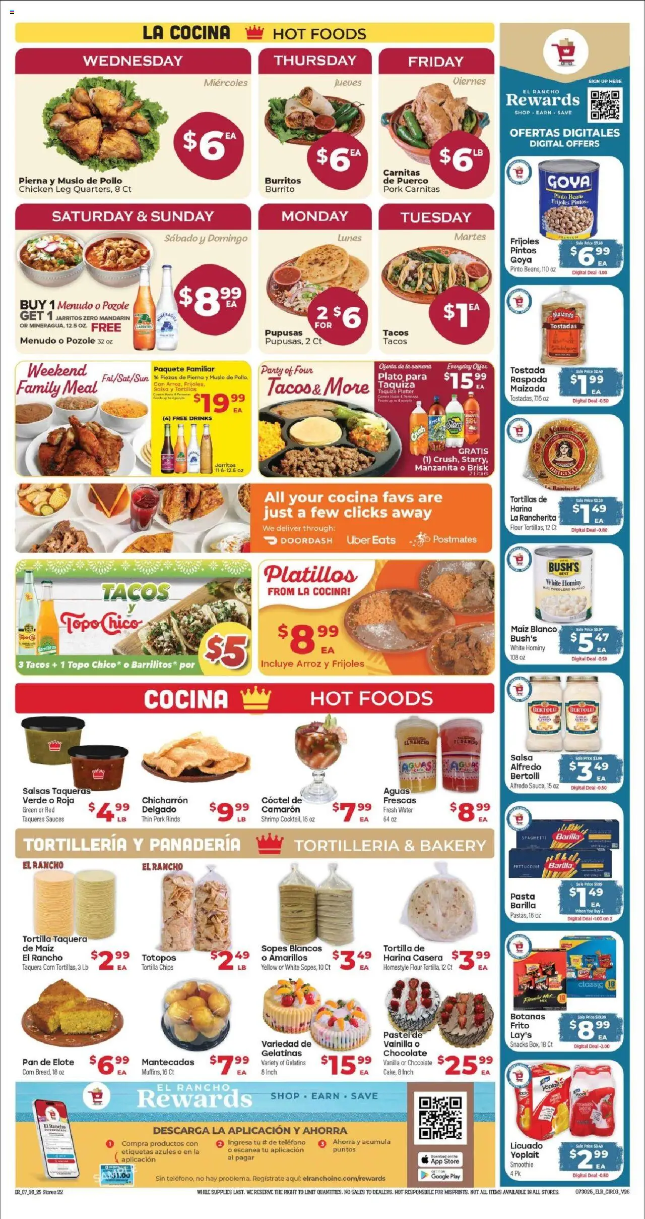 El Rancho Weekly Ad 2 - valid from 30.07.2025 | Page: 3 | Products: Bakery, Corn, Pan, Pasta