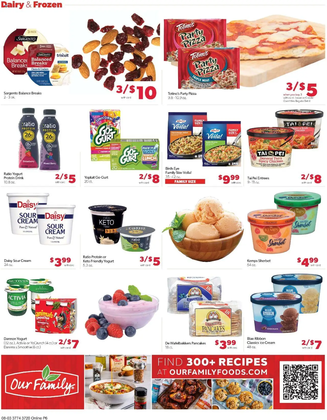 Family Fare Weekly Ad - NE - valid from 03.08.2025 | Page: 11 | Products: Cheese, Yogurt, Pizza, Sour cream