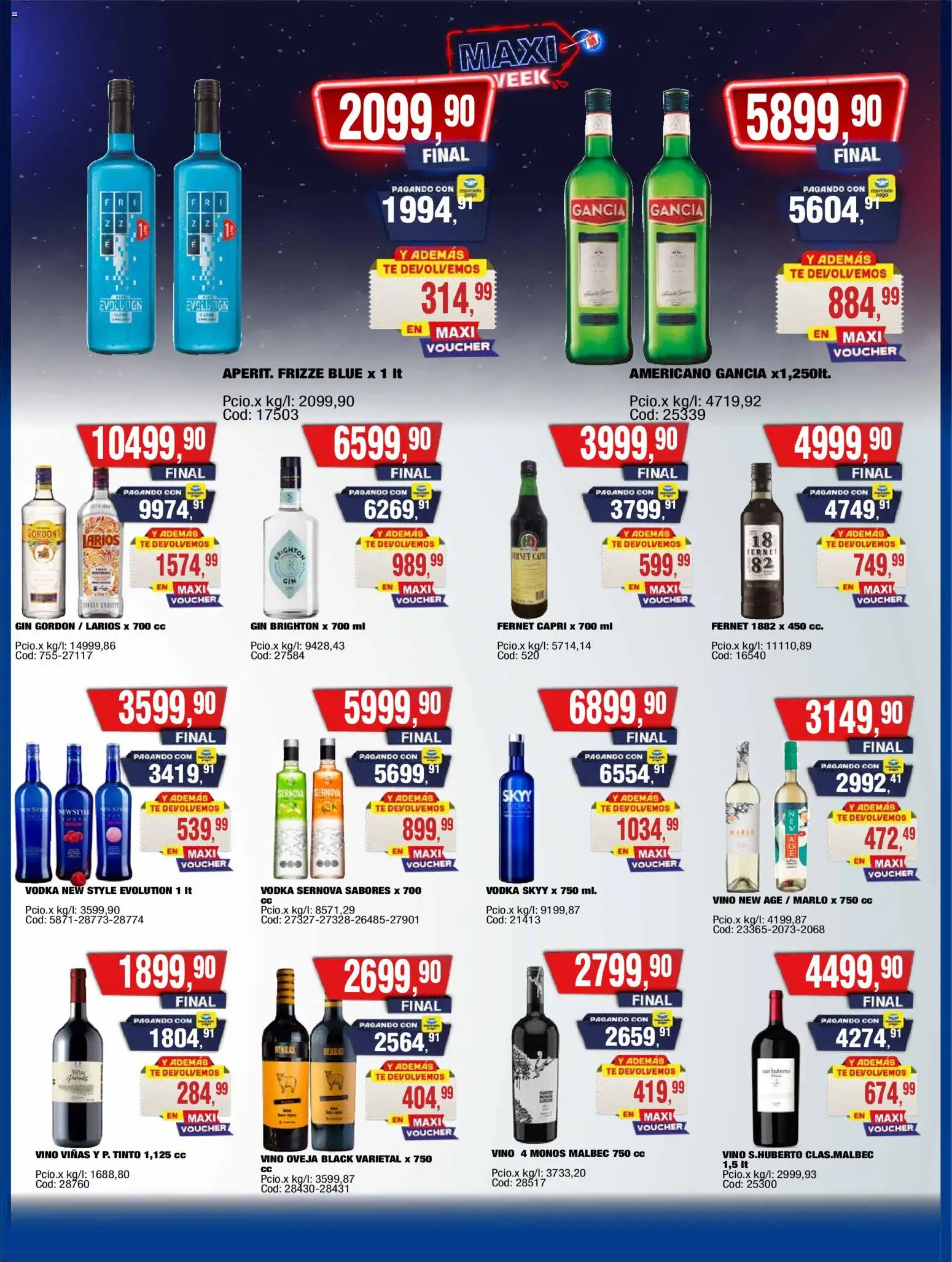 Maxiconsumo ofertas │ válido desde el 10.11.2025 | Página: 29 | Productos: Vodka, Gin, Vino, Té