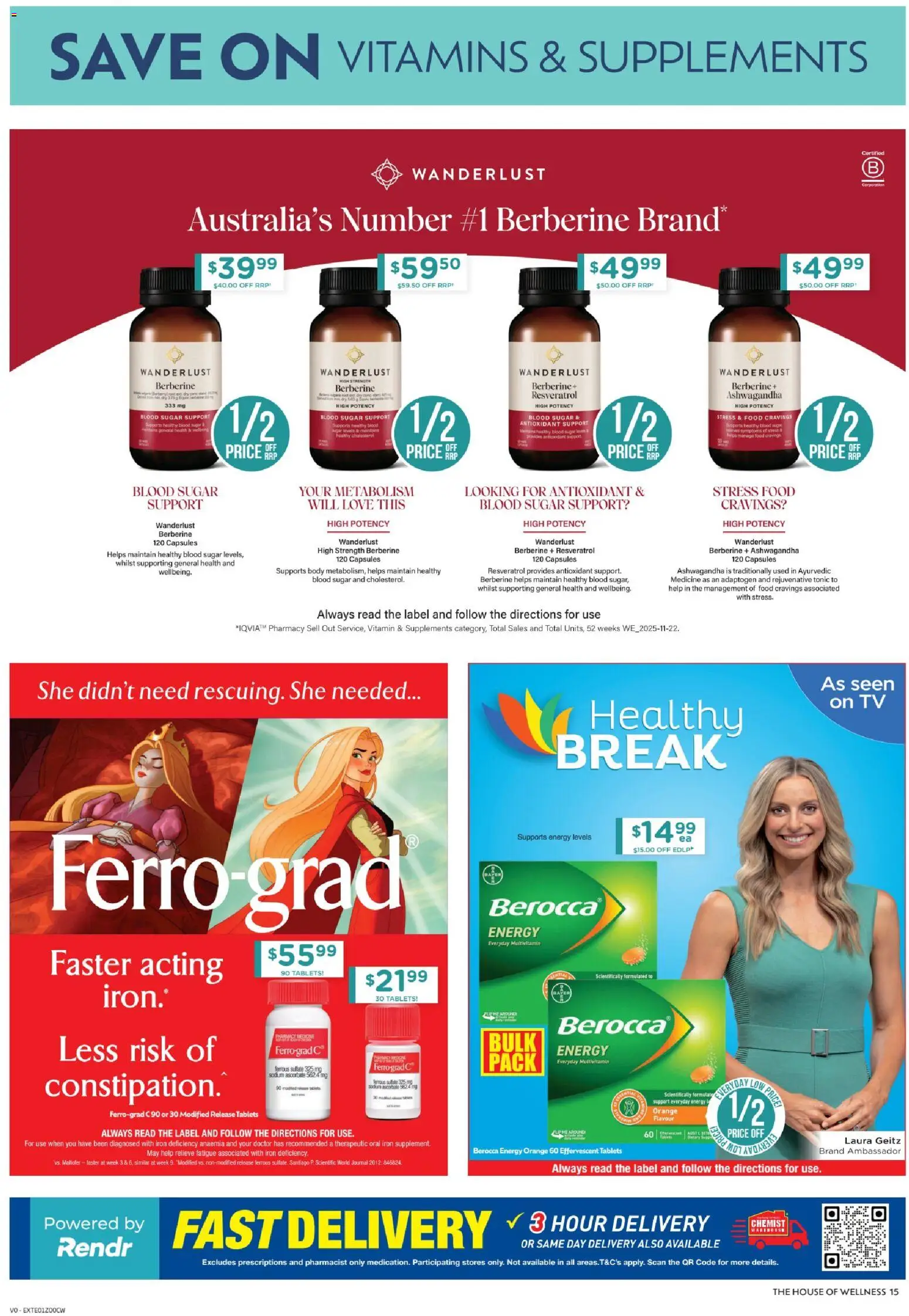 Chemist Warehouse catalogue - valid from 09.04.2026 | Page: 15 | Products: Sugar, Tv, Iron, Tablets
