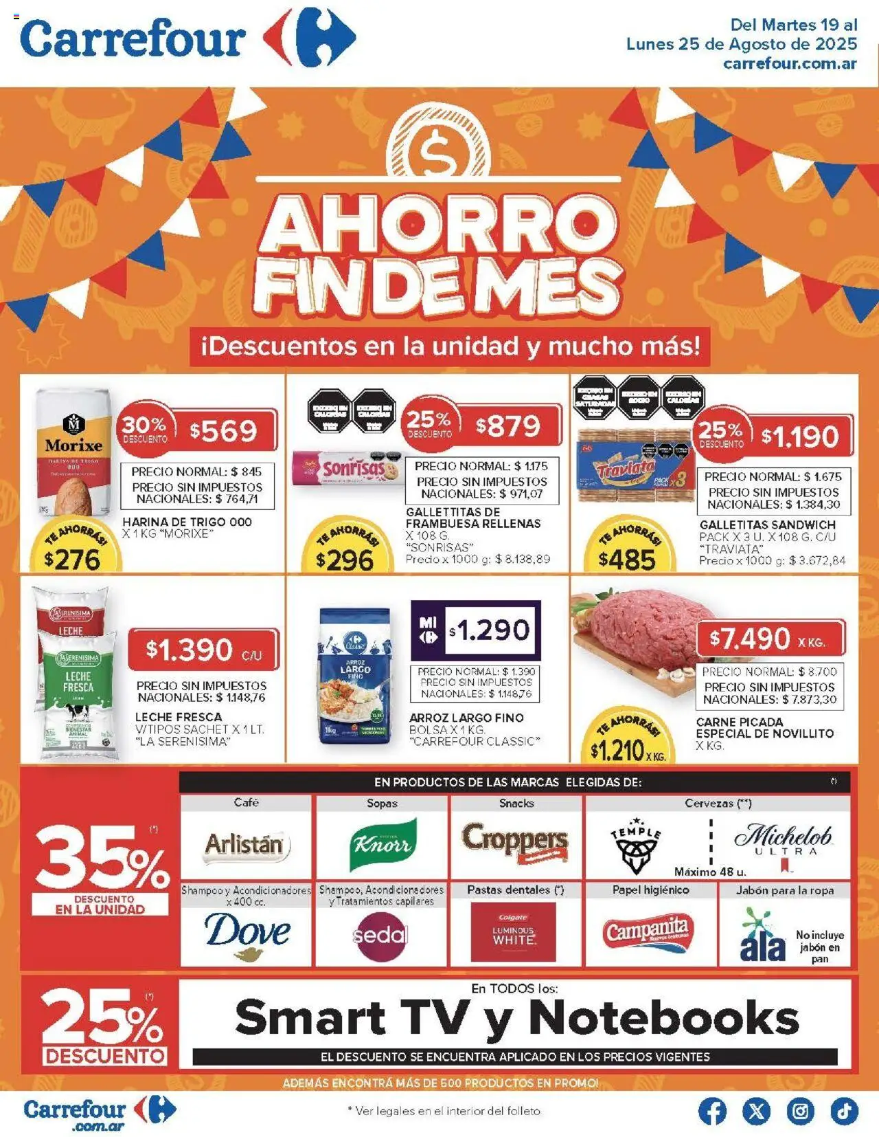 Carrefour ofertas - CABA │ válido desde el 19.08.2025 | Página: 2 | Productos: Shampoo, Café, Arroz, Té