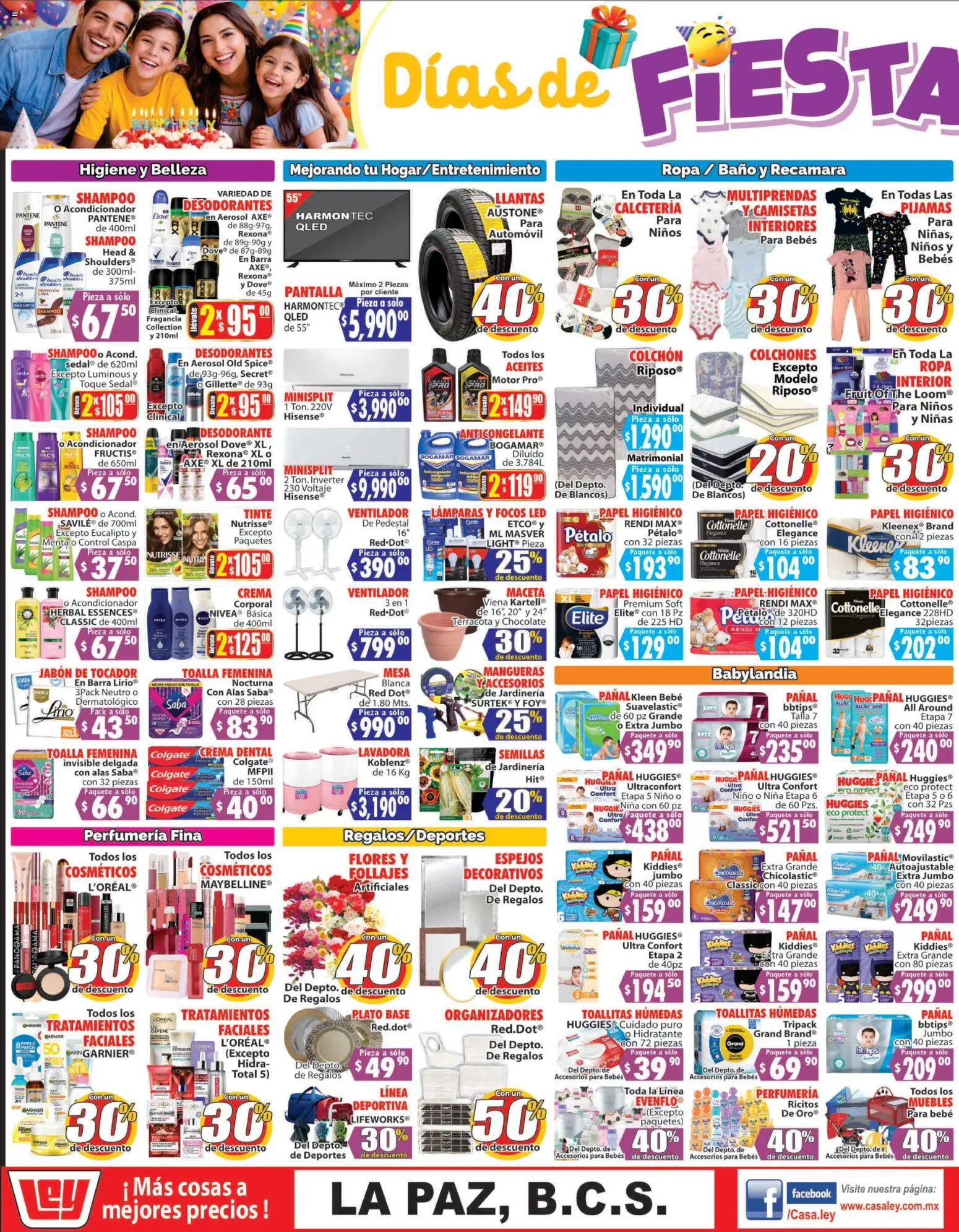 Nuevas ofertas de Casa Ley válidas en toda la República Mexicana desde el 25.04.2026. ¡Encuentra las mejores ofertas en Casa Ley folleto Autoservicio La Paz, BCS! | Página: 3 | Productos: Crema, Papel higiénico, Colchón, Mesa