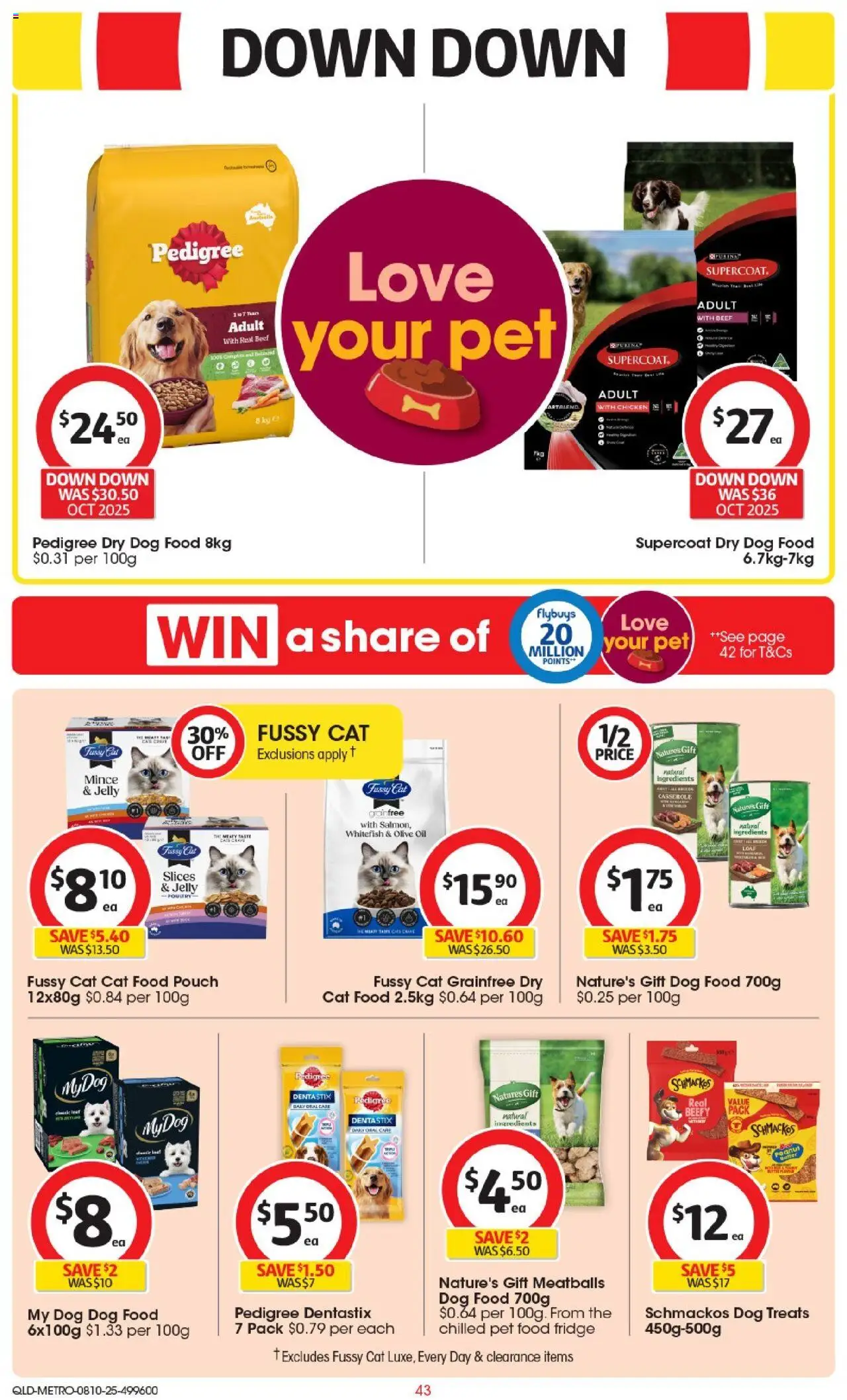 Coles catalogue - valid from 08.10.2025 | Page: 43 | Products: Chicken, Olive oil, Dog food, Fridge