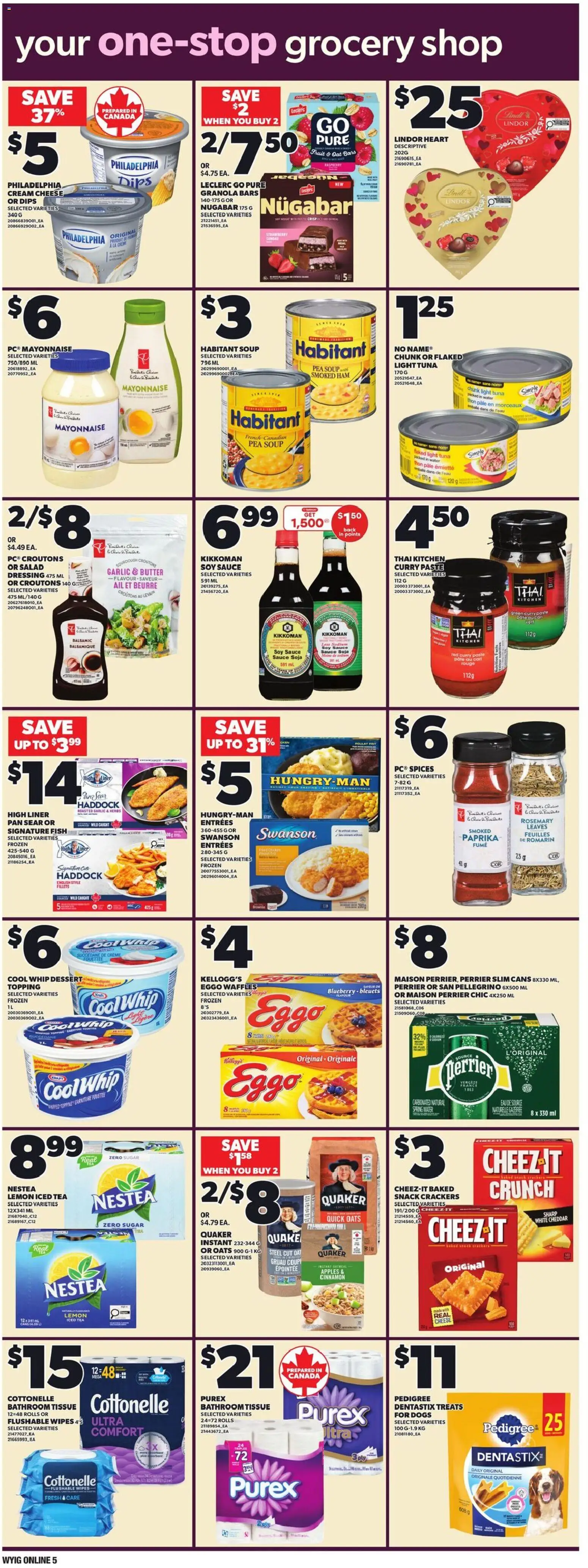 Loblaws flyer valid from 12.02.2026 | Page: 11 | Products: Tea, Salad, Butter, Cheese