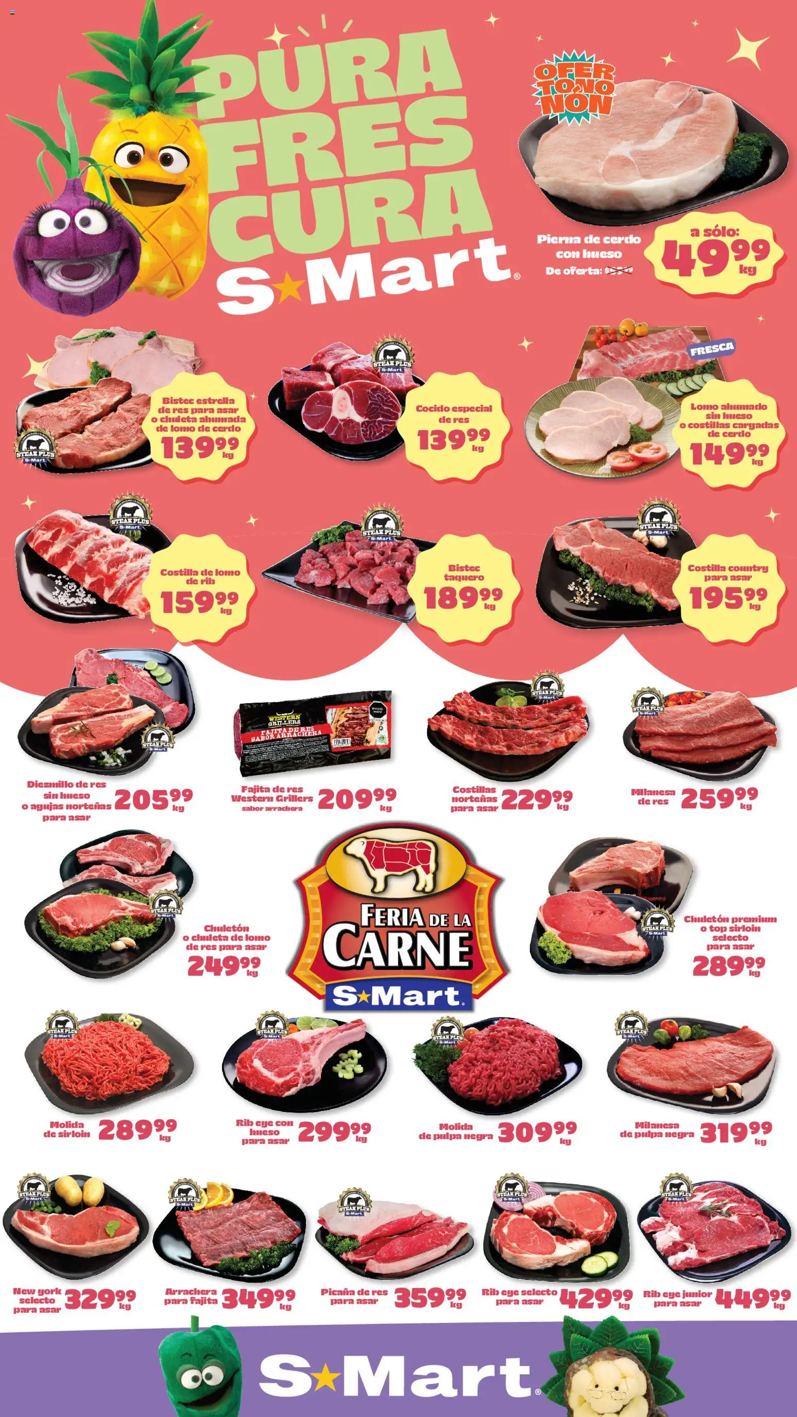 Nuevas ofertas de S-Mart válidas en toda la República Mexicana desde el 17.04.2026. ¡Encuentra las mejores ofertas en S-Mart folleto Juárez! | Página: 1 | Productos: Milanesa, Cerdo, Res, Top