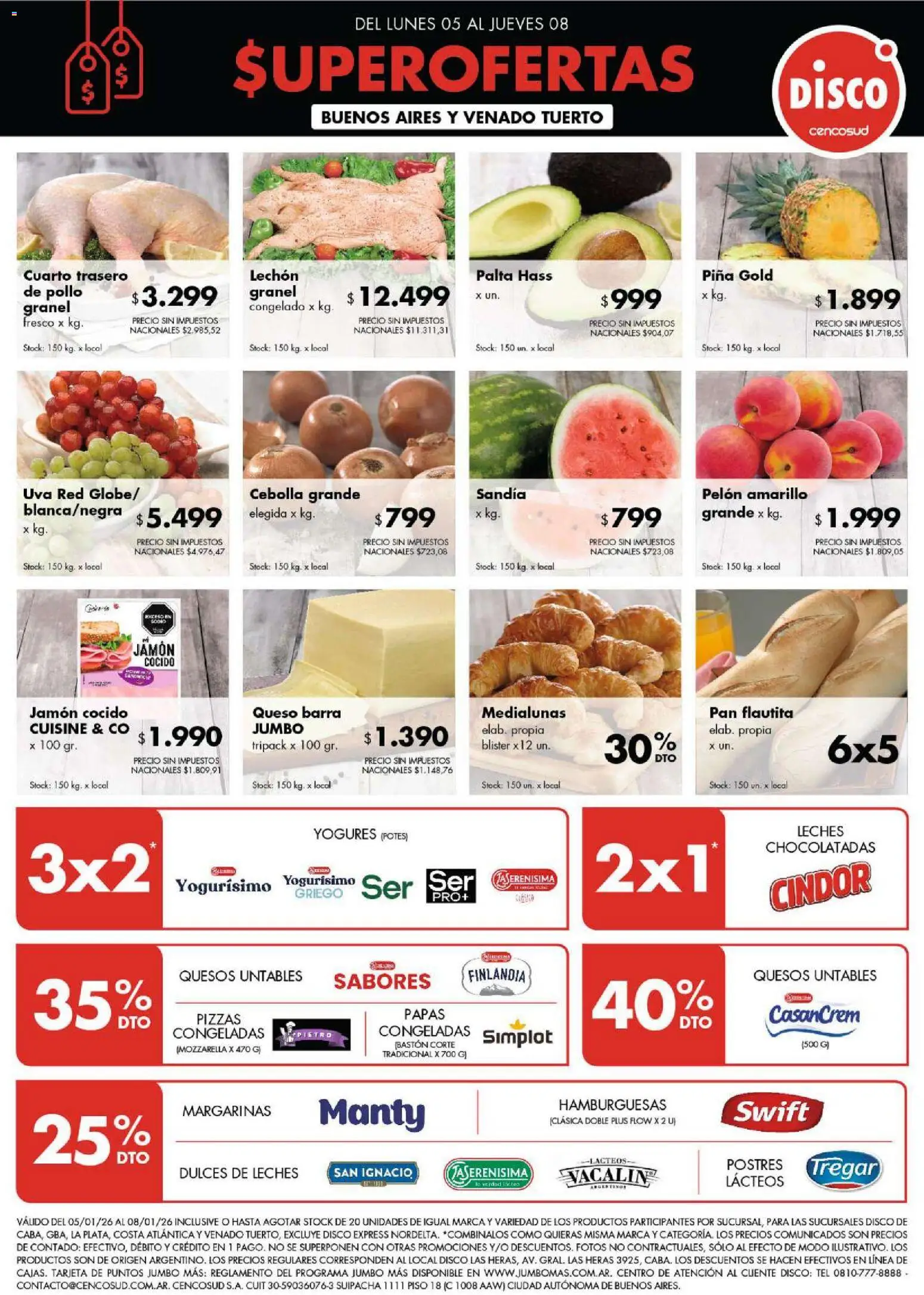 Disco ofertas │ válido desde el 05.01.2026 | Página: 1 | Productos: Pollo, Palta, Queso, Uva