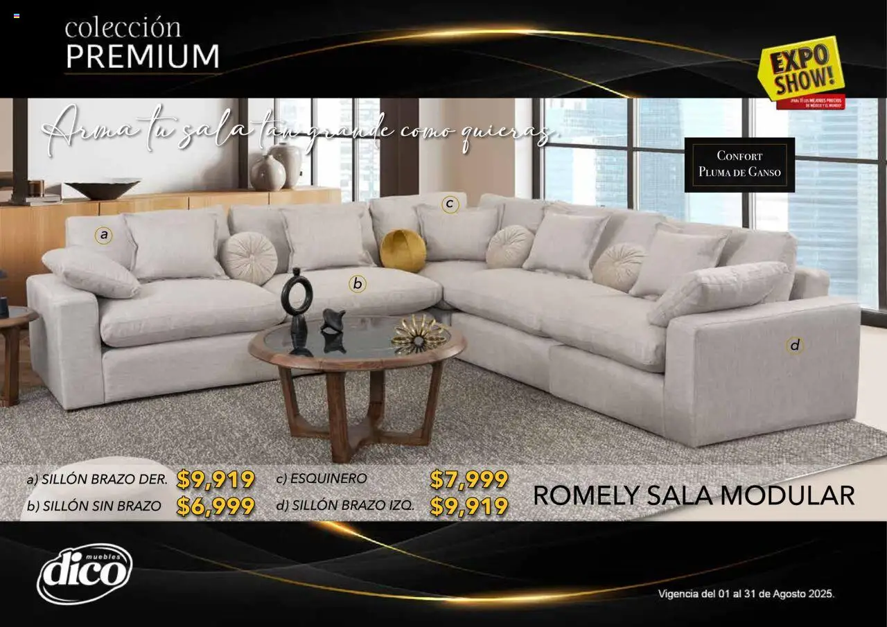 Nuevas ofertas de Muebles Dico válidas en toda la República Mexicana desde el 01.08.2025. ¡Encuentra las mejores ofertas en Muebles Dico - Catálogo Expo Show Premium Agosto! | Página: 6 | Productos: Sillón, Modular