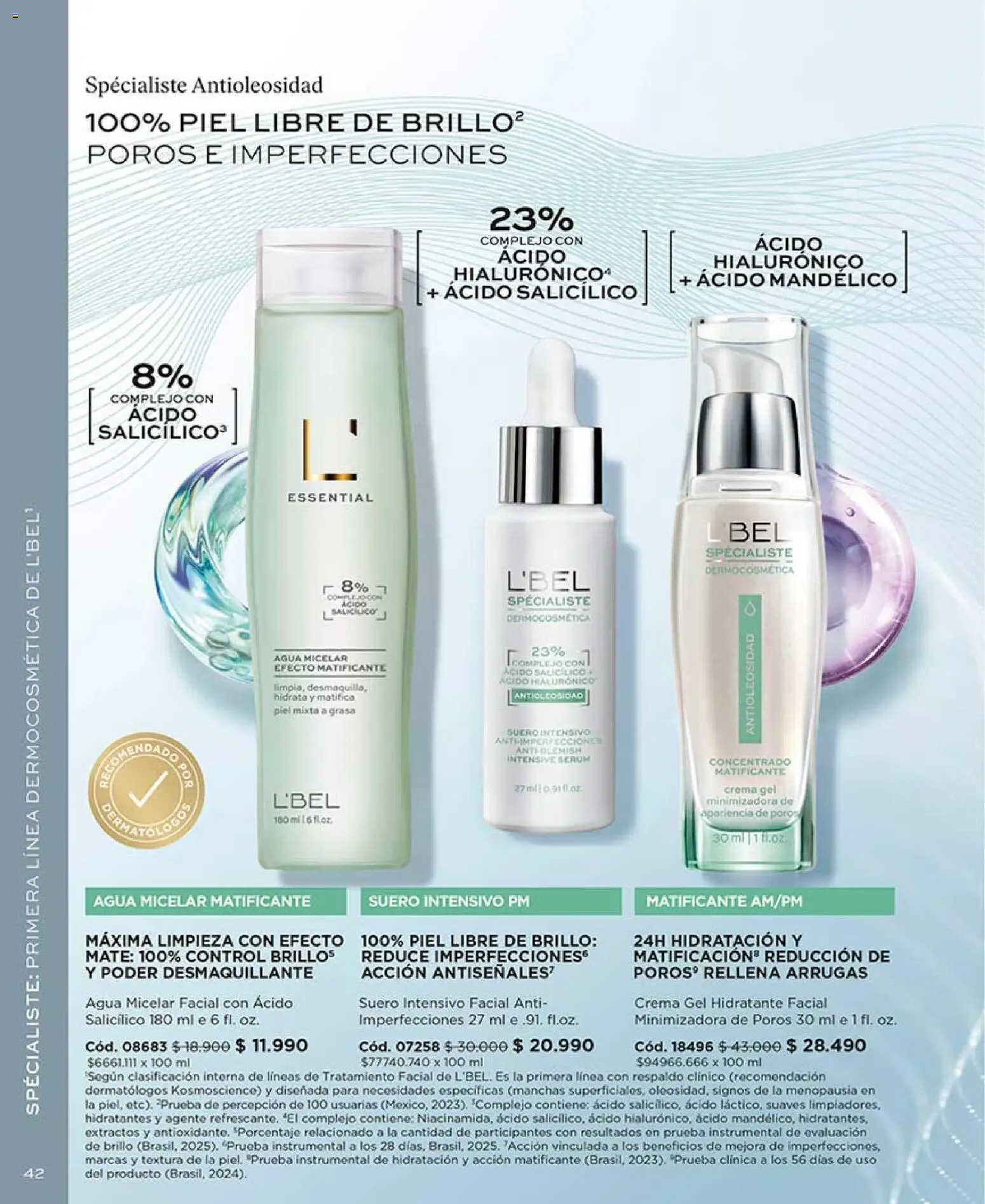 Catálogo L'Bel Campaña 7 │ válido desde el 18.04.2026 | Página: 42 | Productos: Desmaquillante, Brillo, Agua, Crema