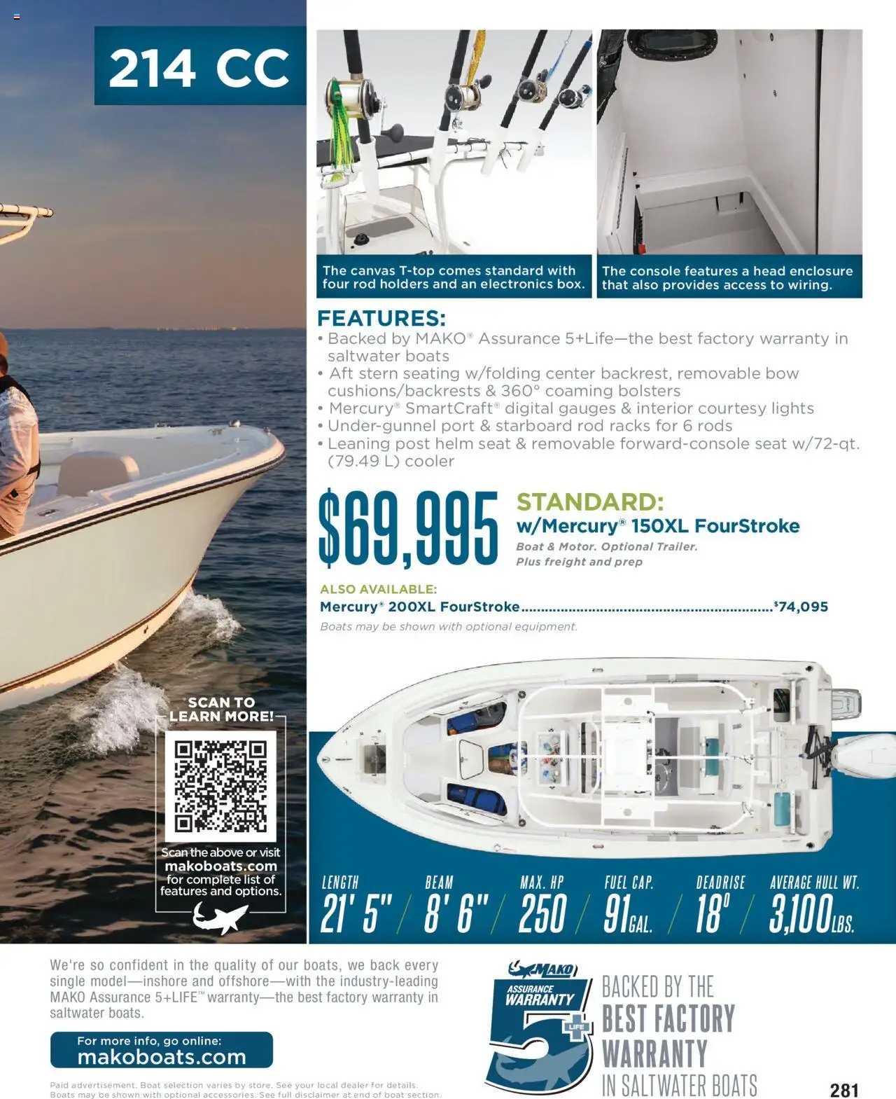 Cabela's Saltwater Specialist 25 - valid from 01.01.2025 | Page: 281 | Products: Canvas, Bow, Rod
