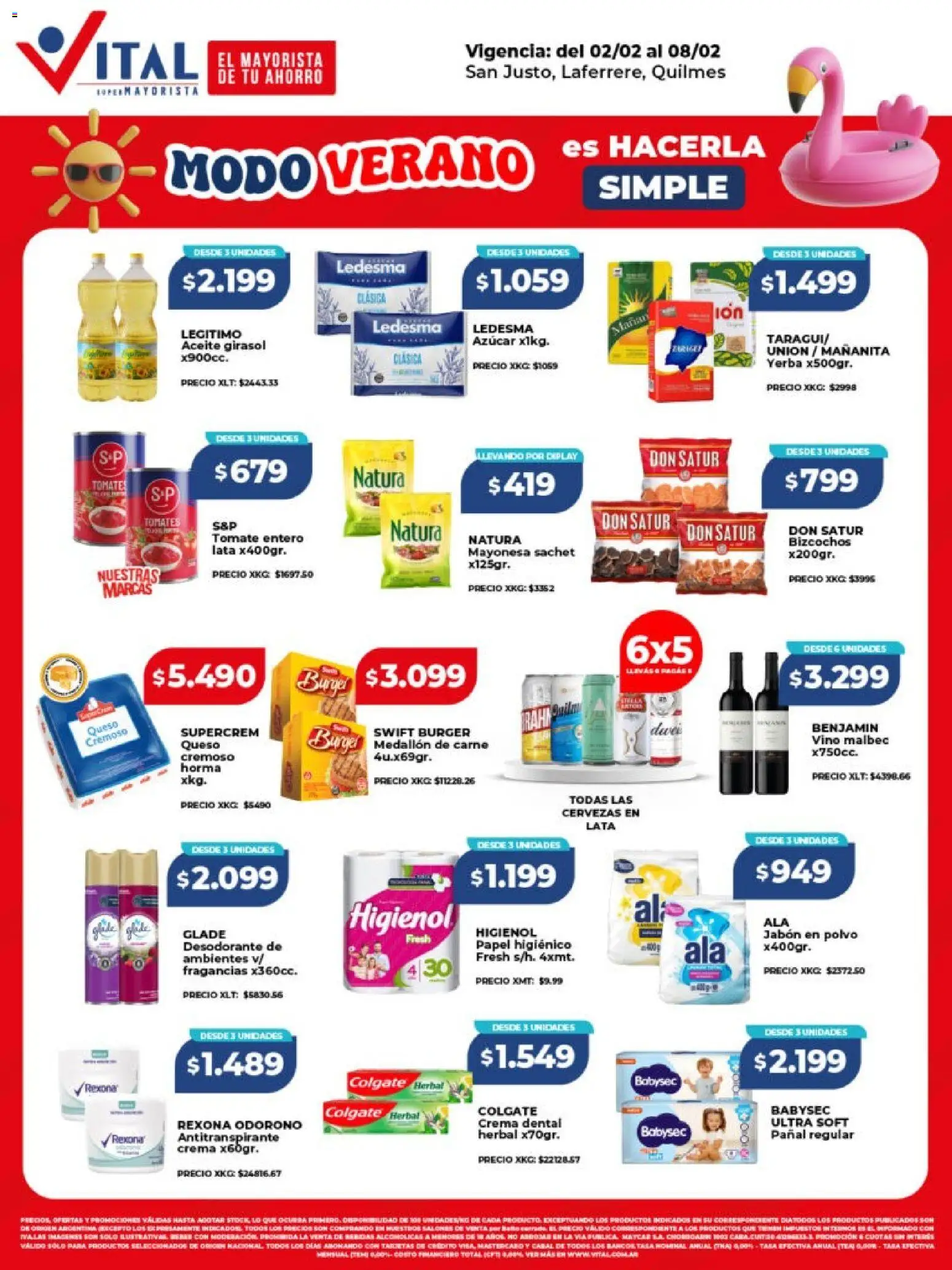 Vital - Ofertas - Laferrere  │ válido desde el 02.02.2026 | Página: 1 | Productos: Polvo, Mayonesa, Vino, Tomates