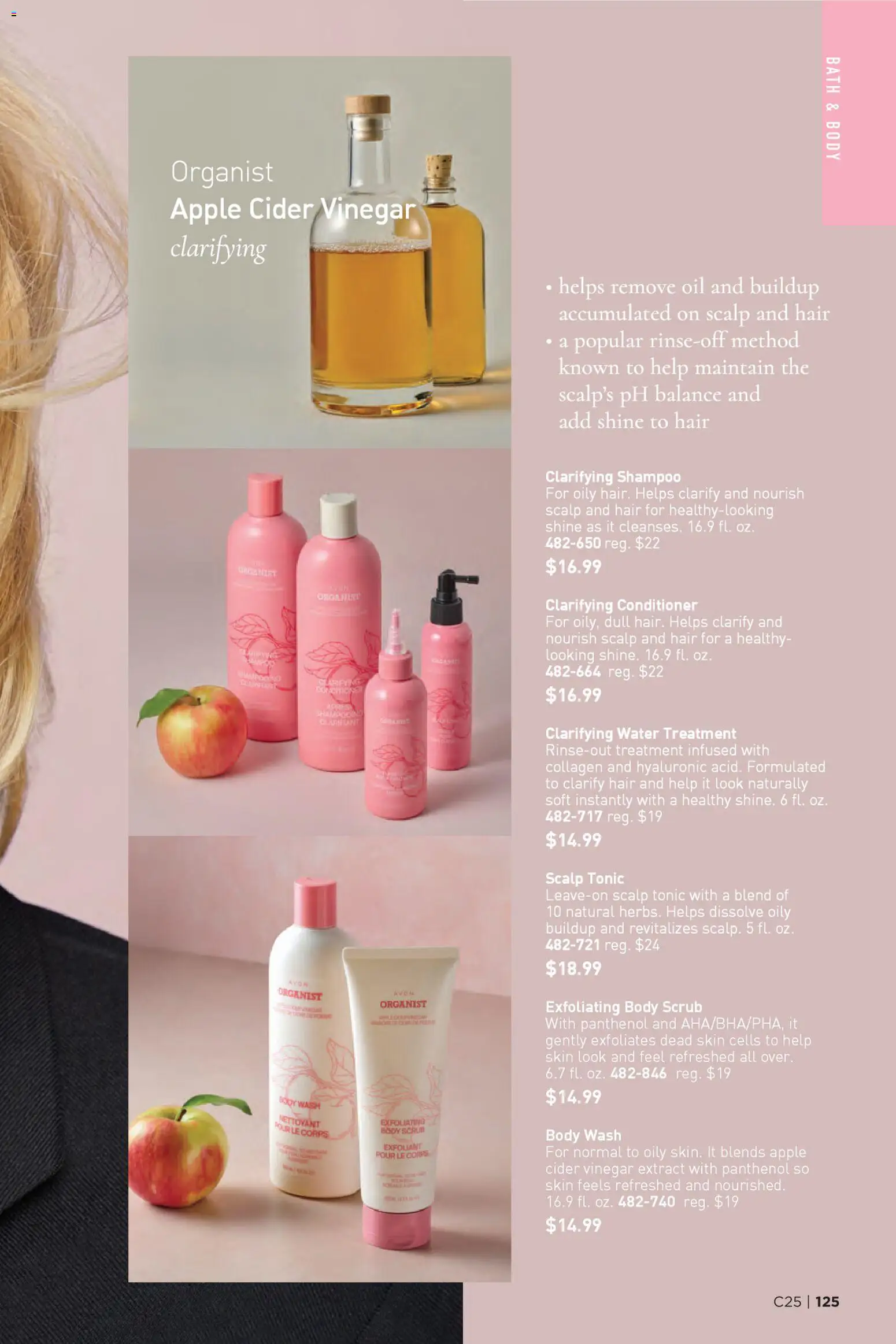 Avon Brochure - valid from 03.12.2025 | Page: 125 | Products: Apple Cider Vinegar, Shampoo, Oil, Hat