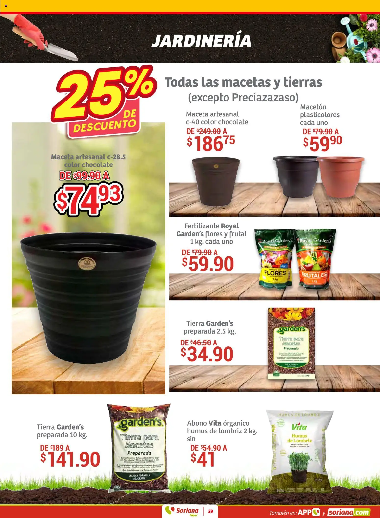 Nuevas ofertas de Soriana válidas en toda la República Mexicana desde el 12.02.2026. ¡Encuentra las mejores ofertas en Soriana - Preciazazaso Híper: Ags, Col, Gto, Jal, Mich! | Página: 59 | Productos: Chocolate, Maceta