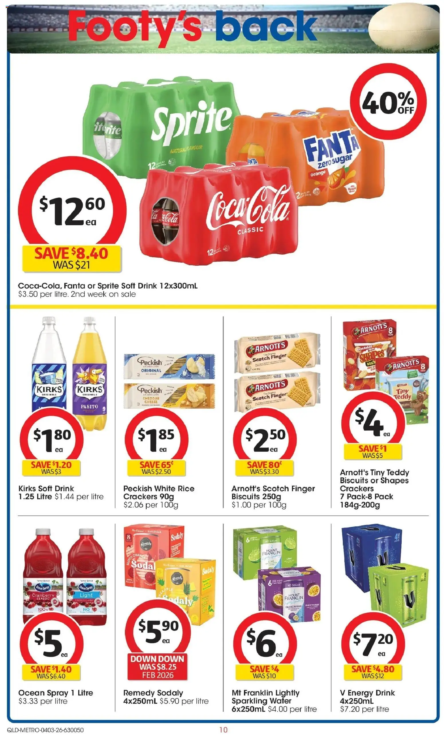 Coles catalogue - valid from 04.03.2026 | Page: 10 | Products: Crackers, Rice, Passionfruit, Scotch