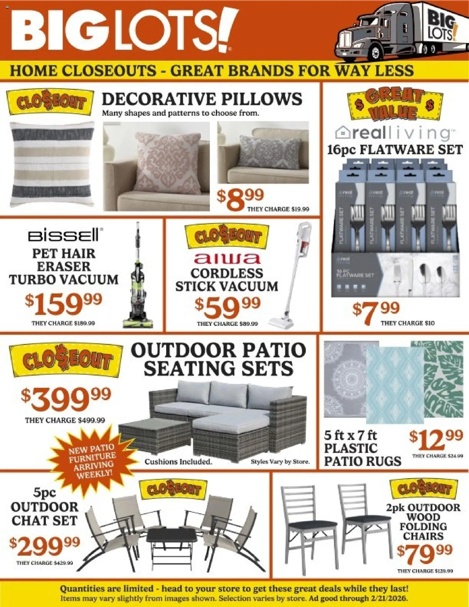 Big Lots Weekly Ad - valid from 14.02.2026 | Page: 2 | Products: Vacuum, Eraser