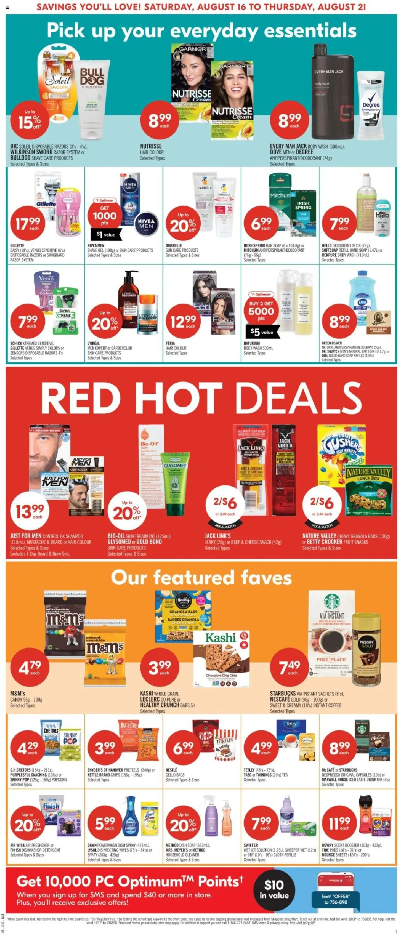 Shoppers flyer valid from 16.08.2025 | Page: 7 | Products: Dishwasher, Kettle, Body wash, Coffee