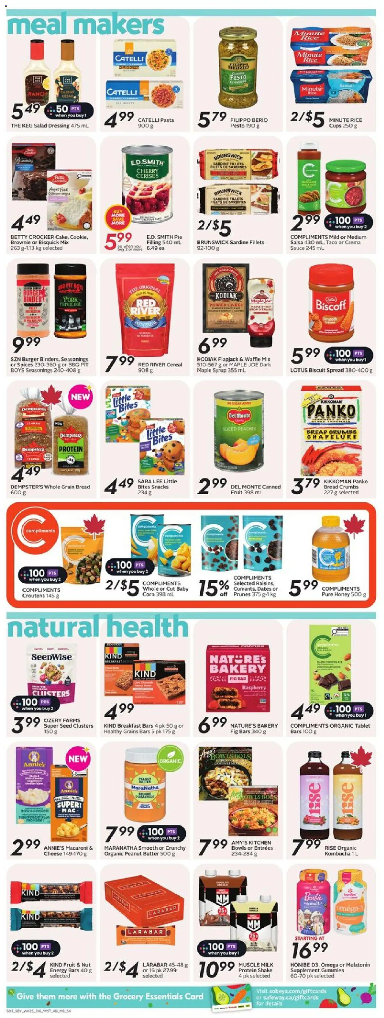 Sobeys flyer valid from 23.10.2025 | Page: 11 | Products: Rice, Milk, Butter, Bread