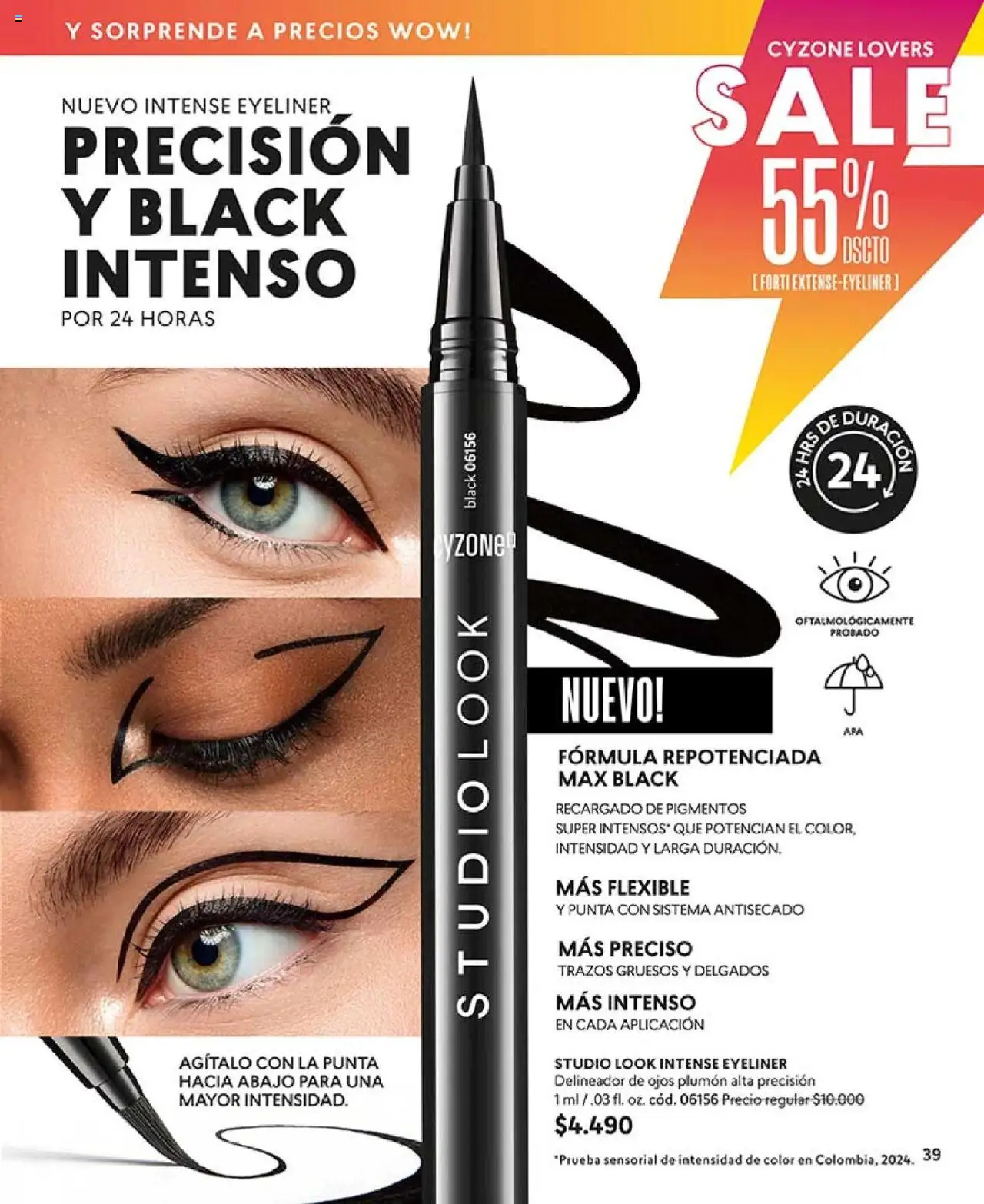 Catálogo CyZone Campaña 14 │ válido desde el 31.08.2025 | Página: 39 | Productos: Flexible, Delineador de ojos, Delineador, Plumón