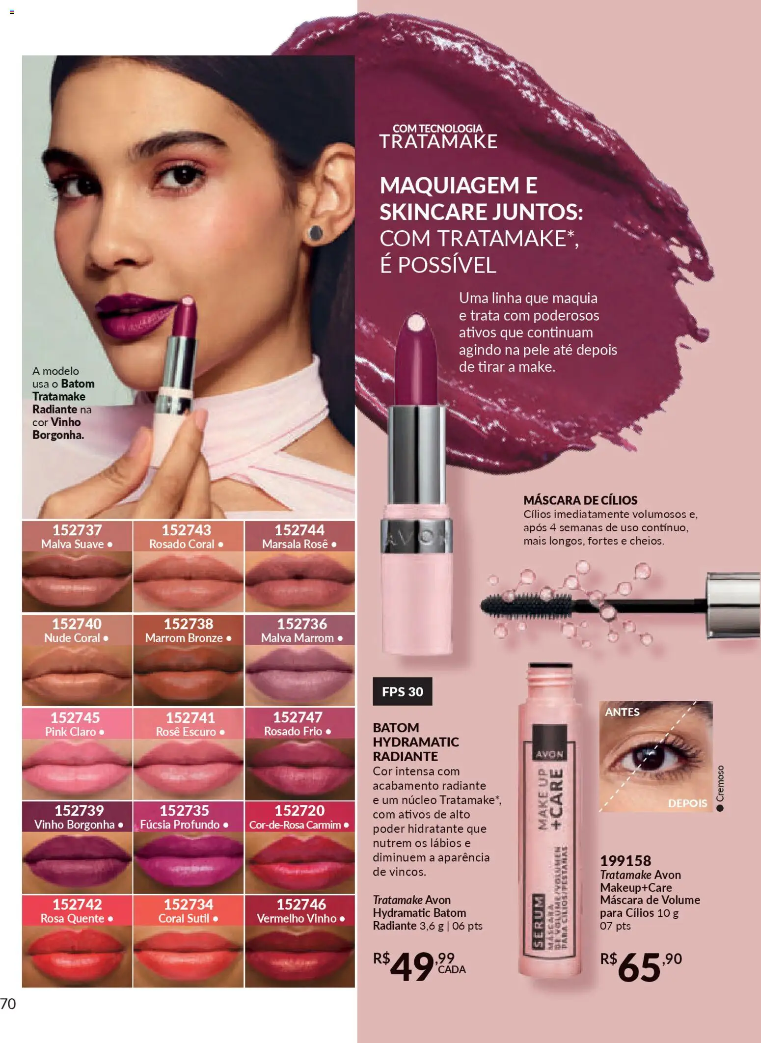 Avon Folheto - válido de 21.11.2025 | Página: 70 | Produtos: Maquiagem, Batom, Vinho, Sérum