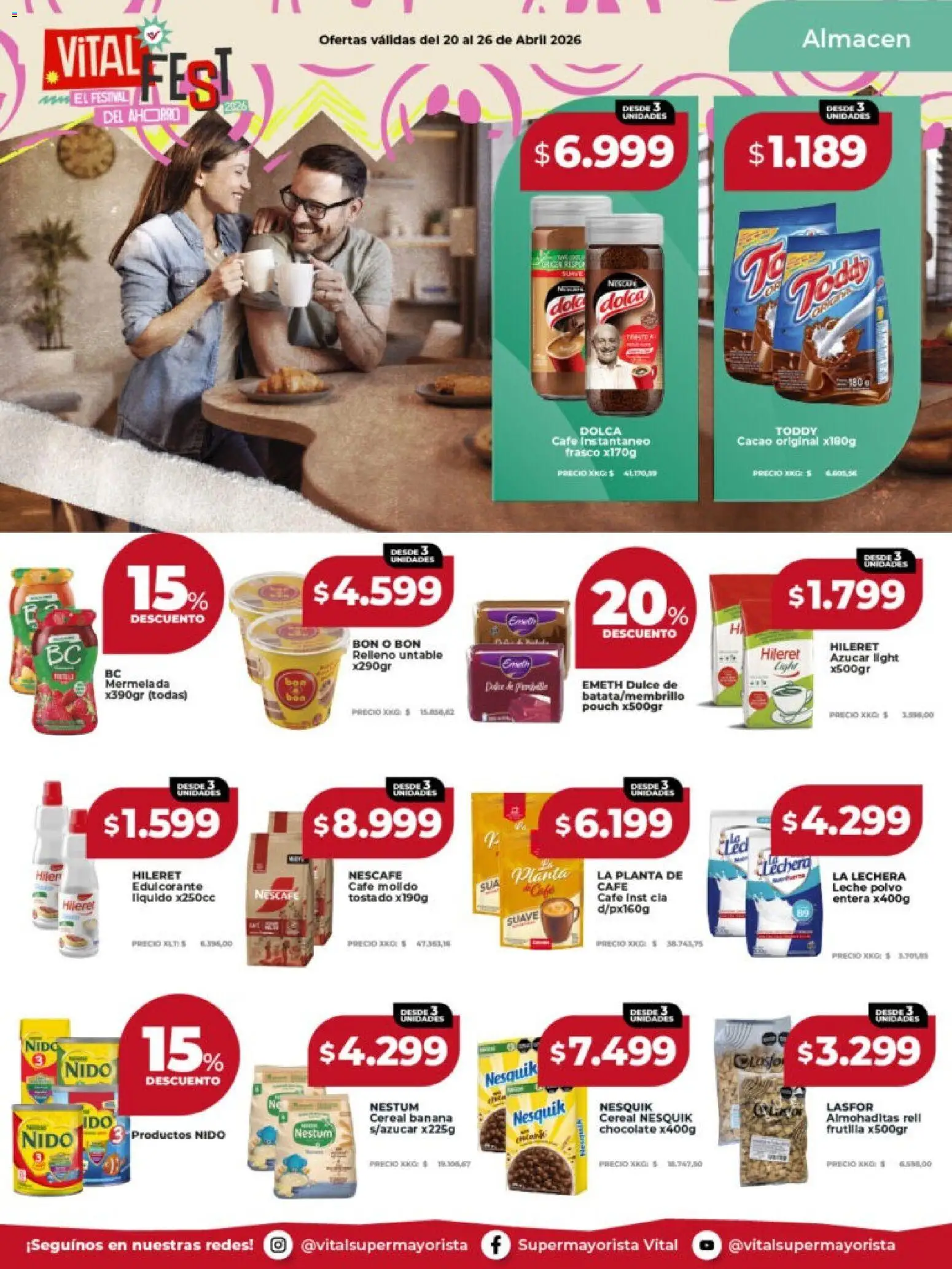Vital - Ofertas │ válido desde el 20.04.2026 | Página: 14 | Productos: Frutilla, Polvo, Leche, Café