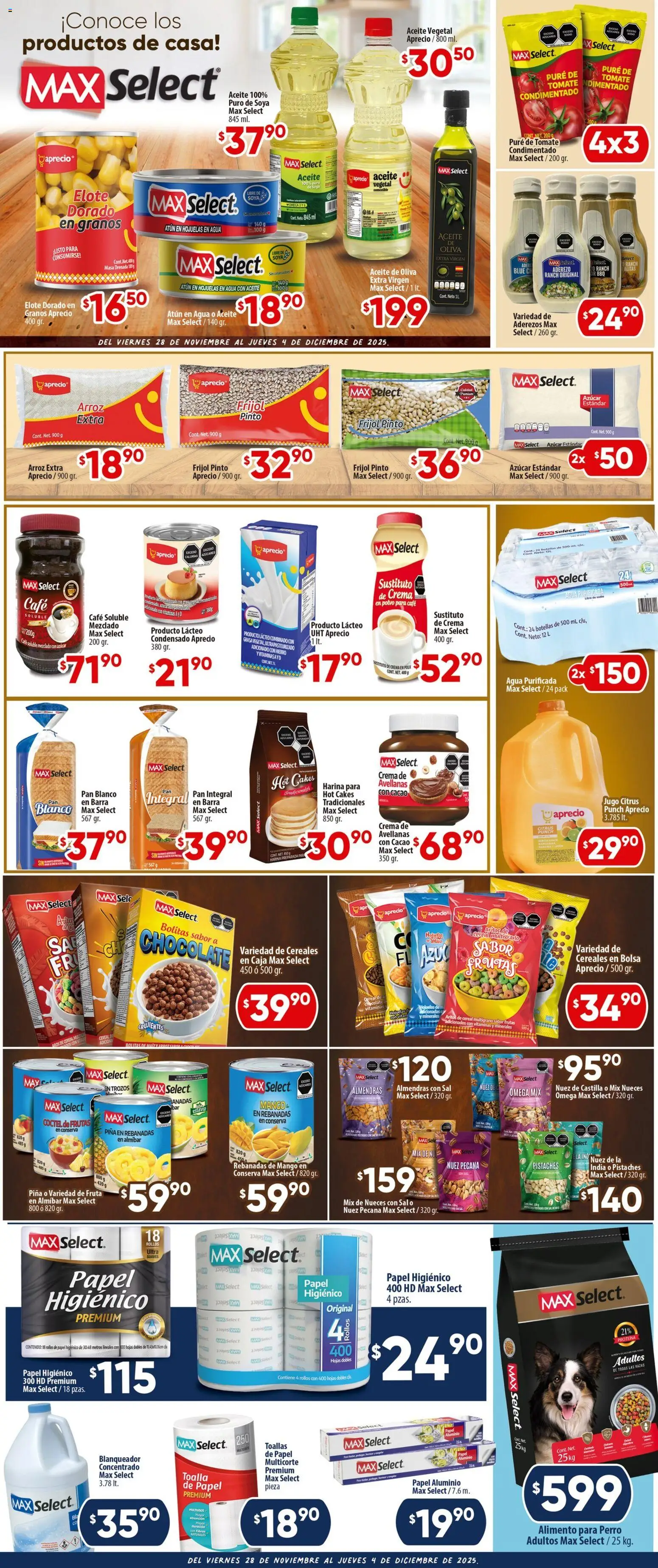 Nuevas ofertas de Calimax válidas en toda la República Mexicana desde el 28.11.2025. ¡Encuentra las mejores ofertas en Calimax folleto Tecate! | Página: 4 | Productos: Almendras, Crema, Nuez, Cacao