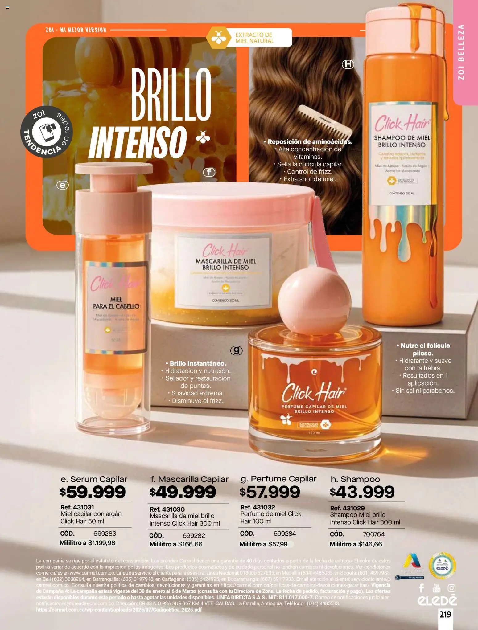 Carmel revista - valida desde el 01.04.2026 | Página: 219 | Productos: Sal, Serum, Mascarilla, Perfume