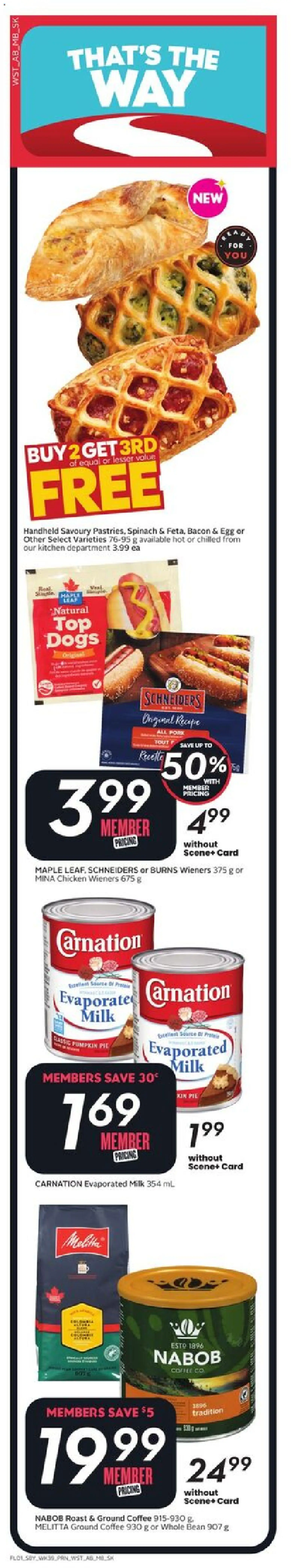 Safeway flyer valid from 22.01.2026 | Page: 2 | Products: Milk, Coffee, Chicken, Pork