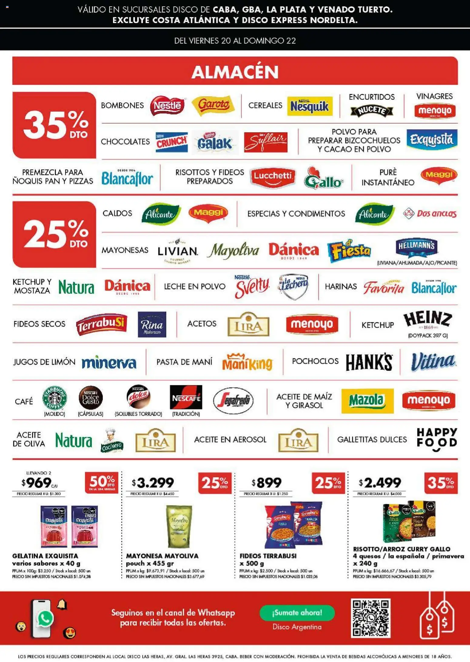 Disco ofertas │ válido desde el 20.02.2026 | Página: 3 | Productos: Bombones, Mostaza, Mani, Ñoquis