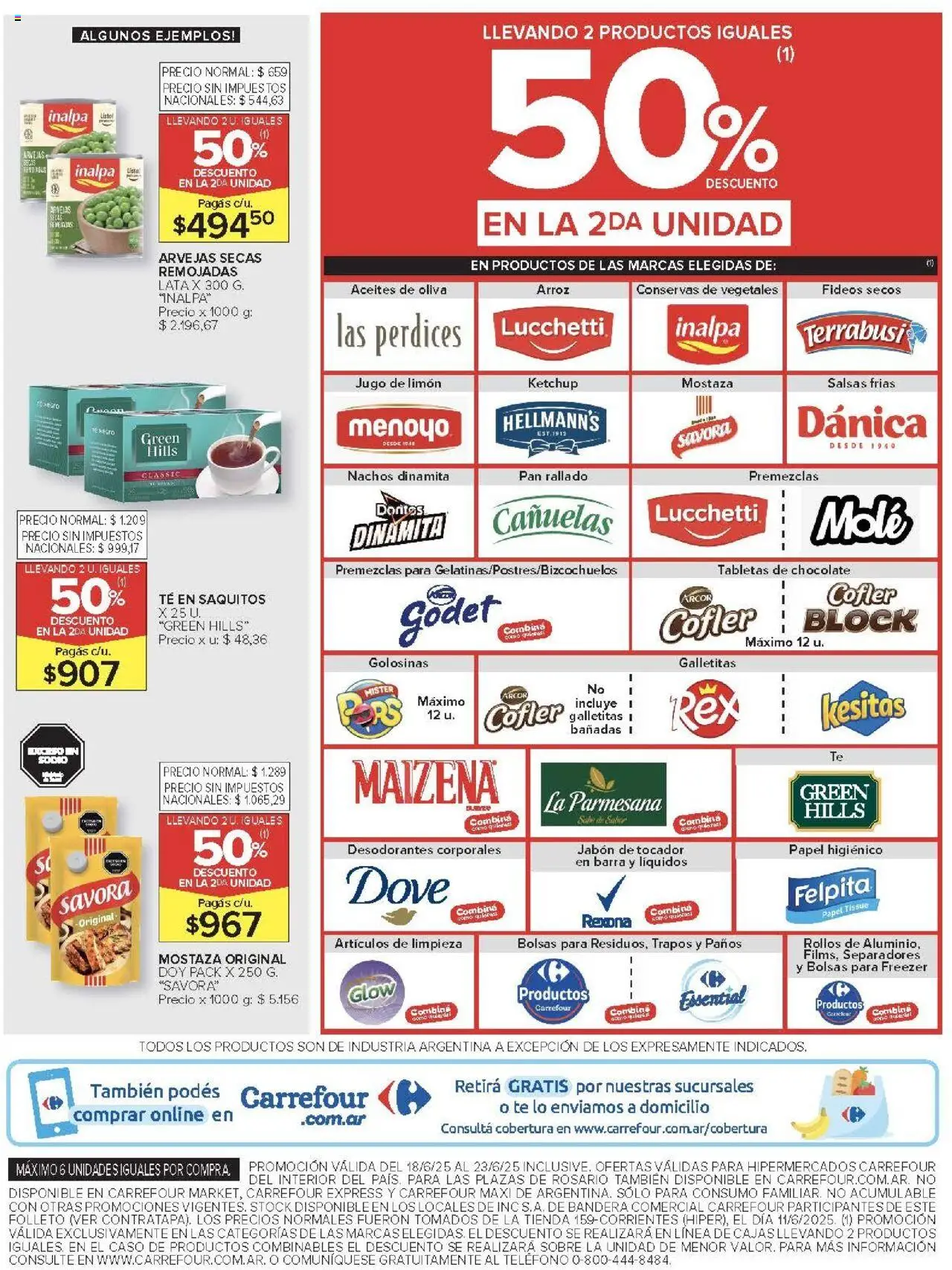 Carrefour ofertas │ válido desde el 18.06.2025 | Página: 5 | Productos: Sobre, Mostaza, Pan, Té