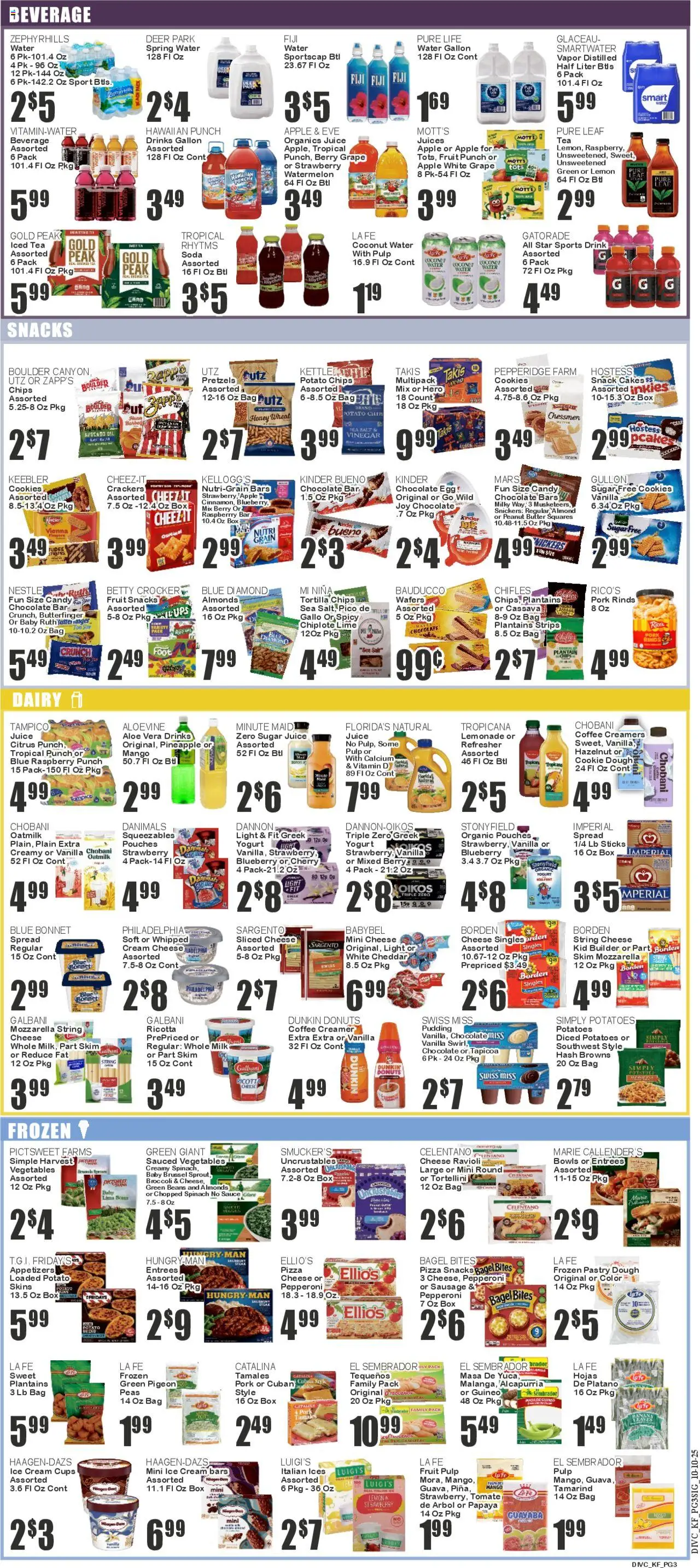 Key Food Weekly Ad - valid from 10.10.2025 | Page: 3 | Products: Vinegar, Oil, Coffee, Ice cream