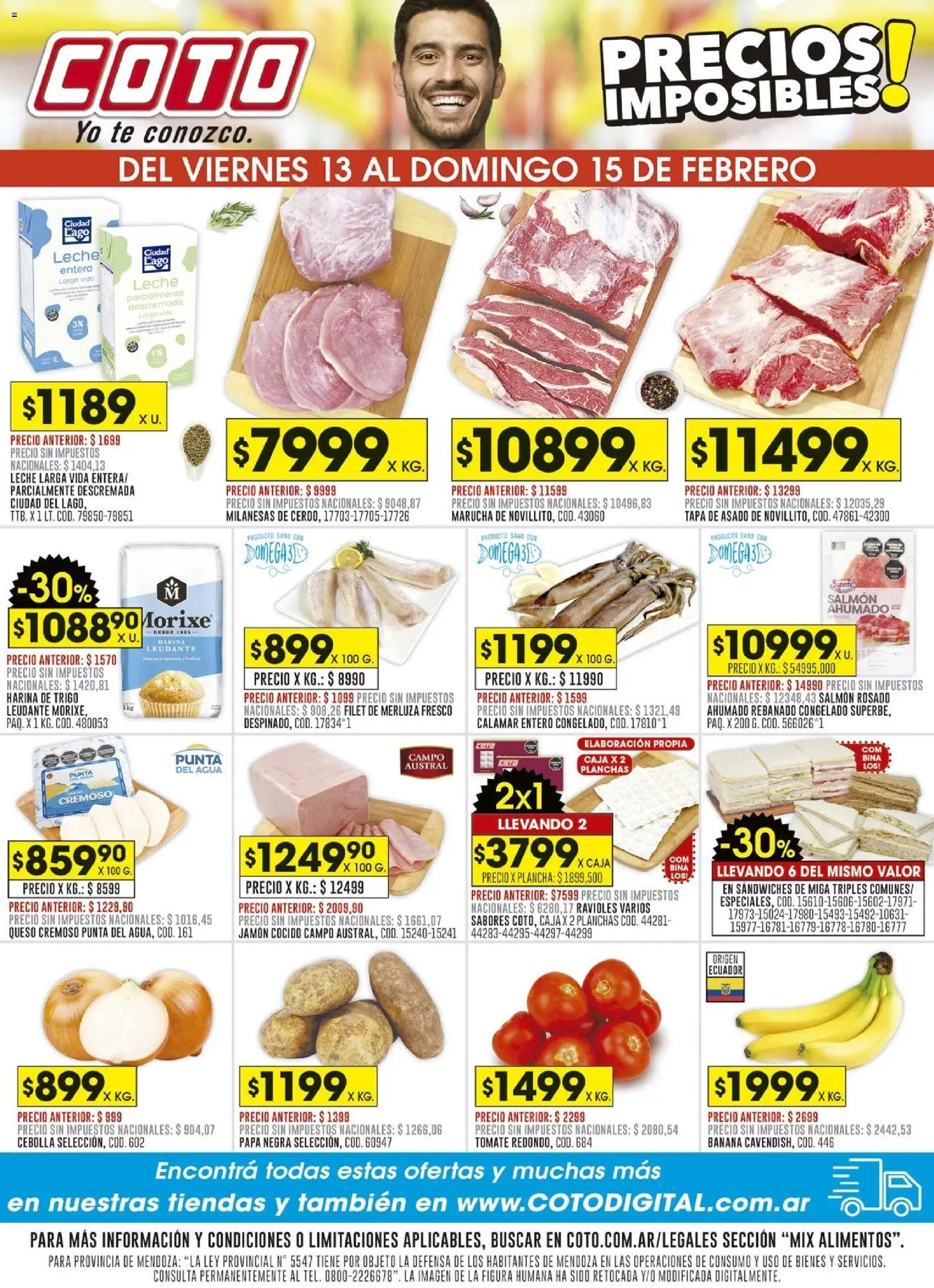 Coto - Mix │ válido desde el 13.02.2026 | Página: 1 | Productos: Leche, Queso, Plancha, Ravioles