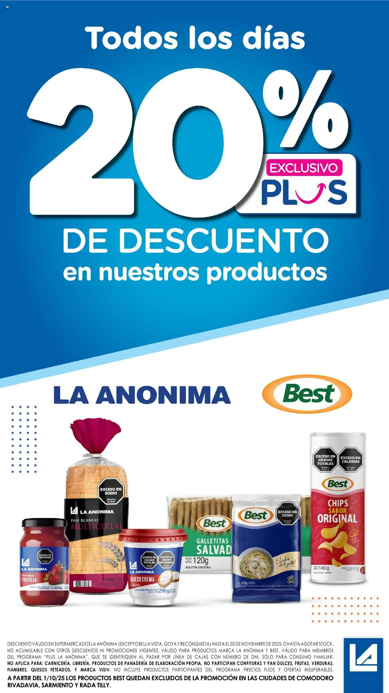 La Anonima catálogo │ válido desde el 23.10.2025 | Página: 36 | Productos: Panadería, Galletitas, Frutilla, Pan