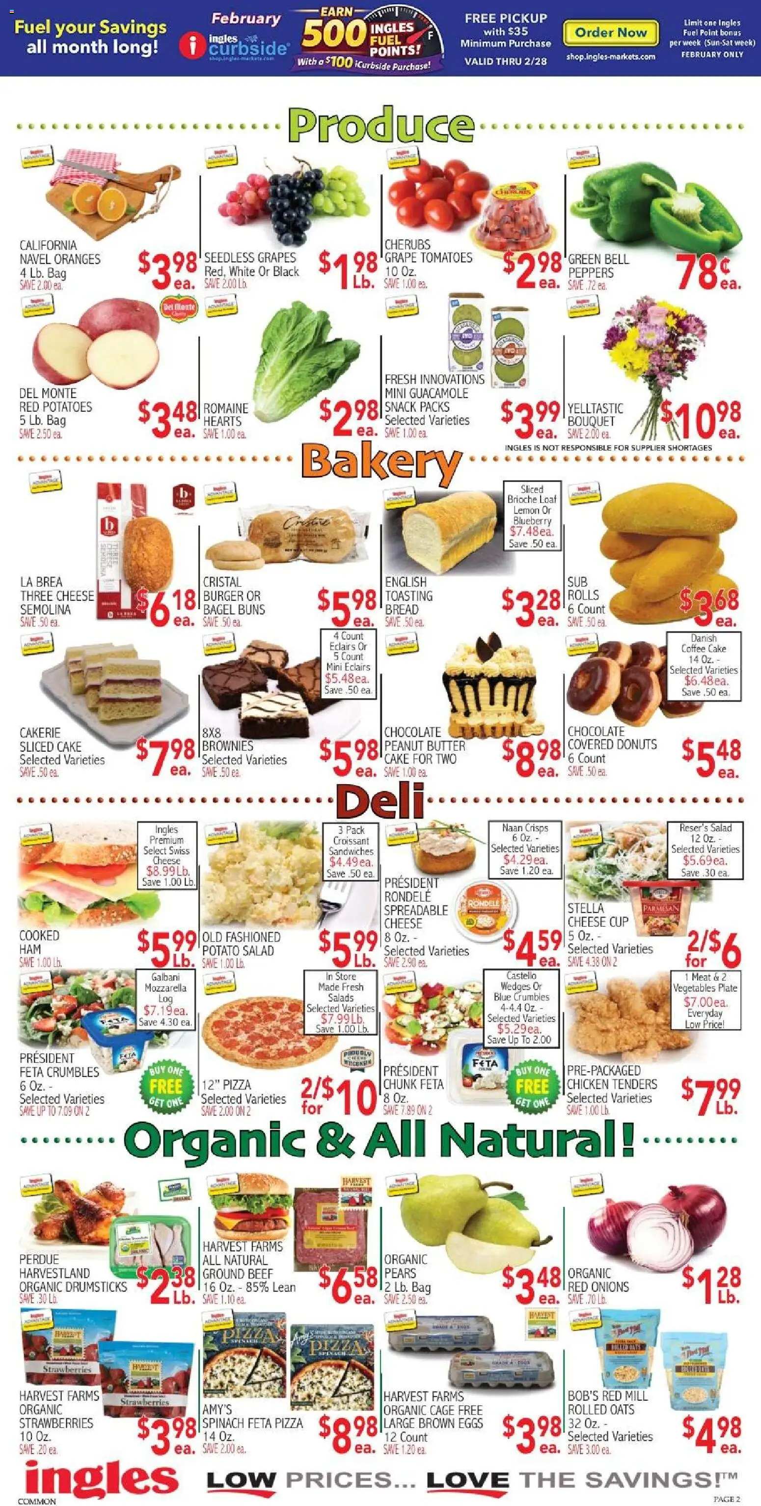 Ingles Weekly Ad - valid from 25.02.2026 | Page: 12 | Products: Bread, Coffee, Lemon, Grapes