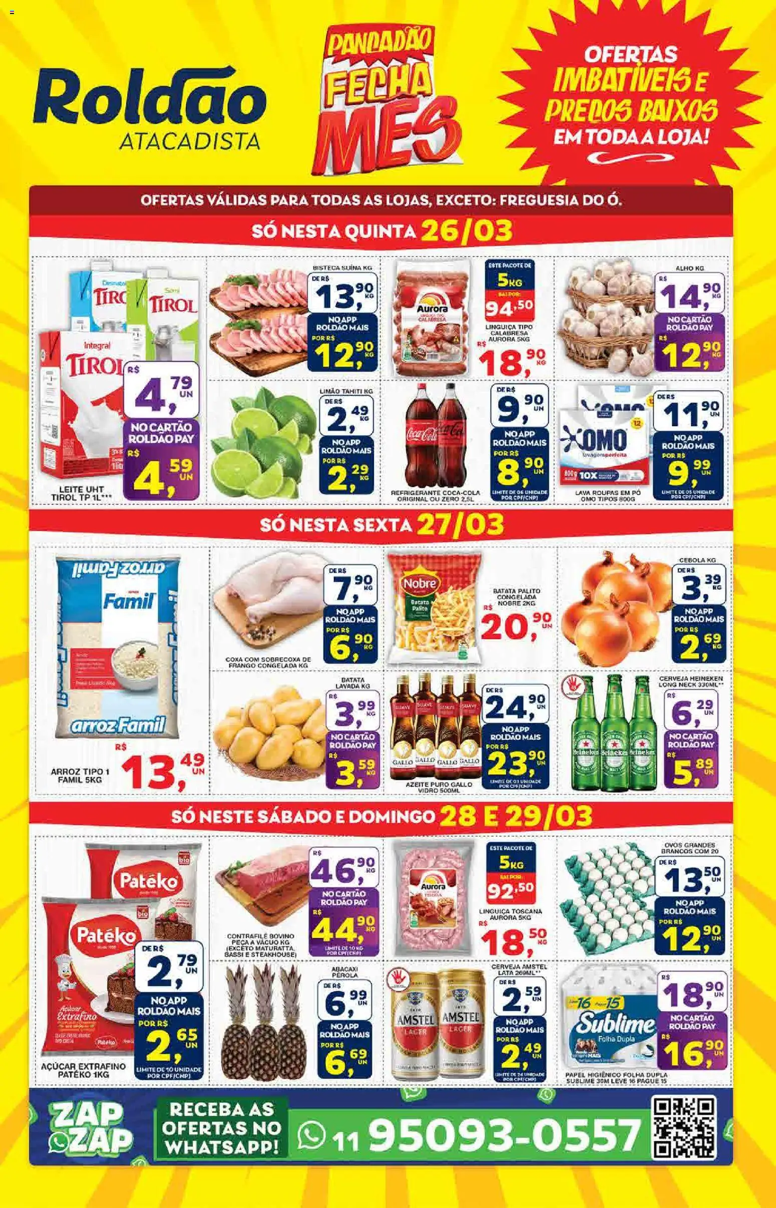 Roldão Folheto - válido de 26.03.2026 | Página: 1 | Produtos: Pó, Abacaxi, Heineken, Azeite