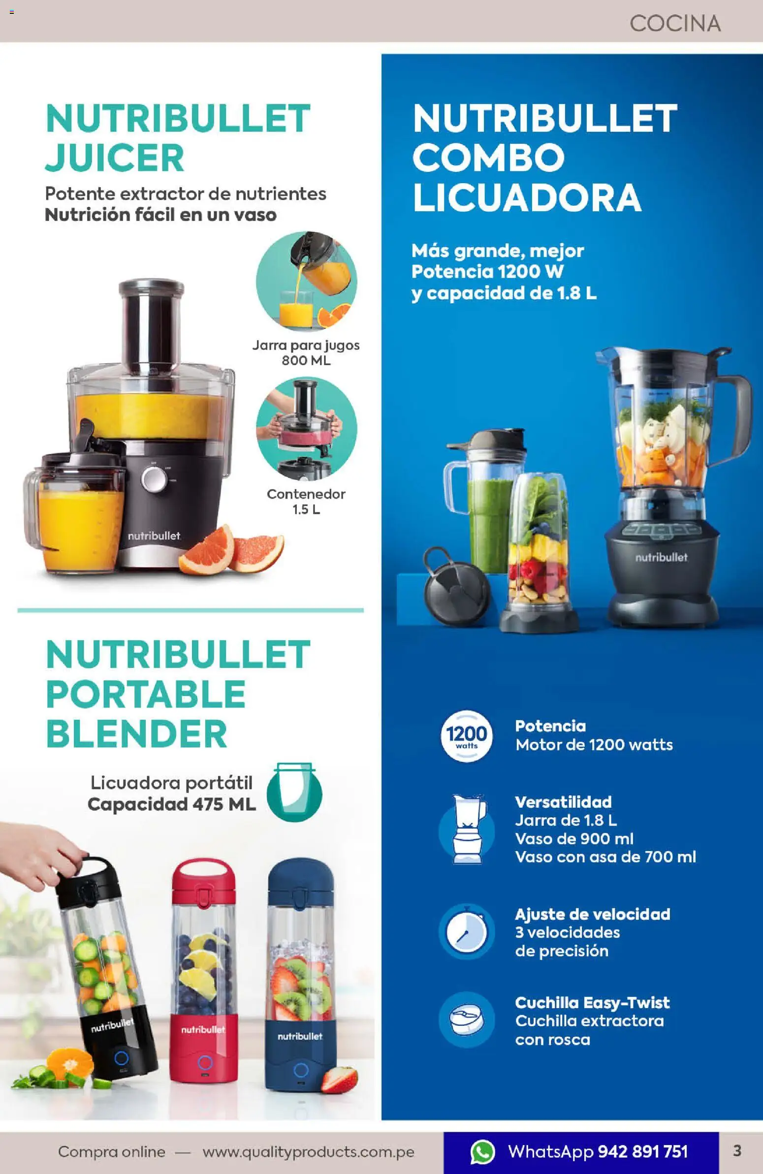 Catálogo Quality Products válido desde 01.03.2026 | Página: 3 | Productos: Cocina, Licuadora