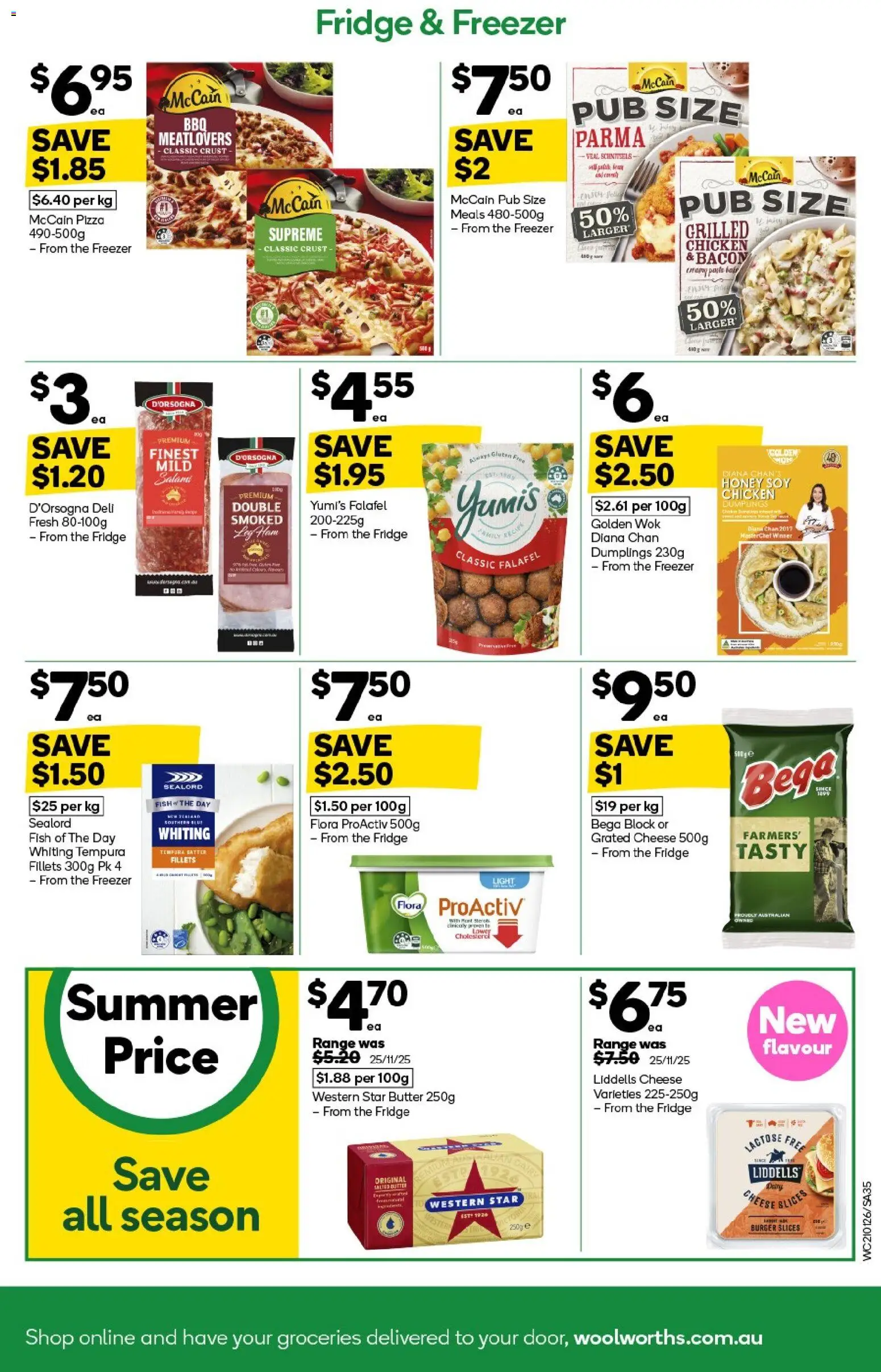 Woolworths catalogue - valid from 21.01.2026 | Page: 35 | Products: Butter, Salami, Pizza, Freezer