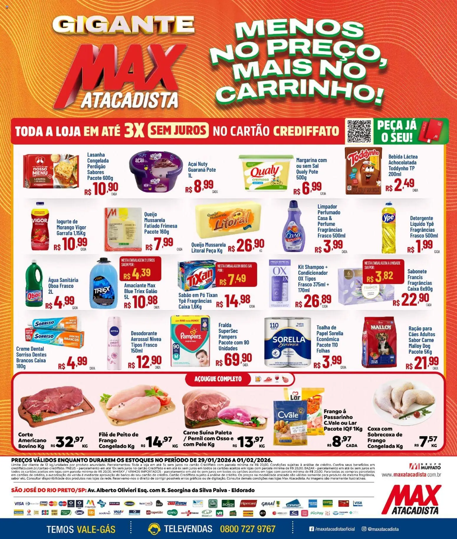 Max Atacadista Folheto - válido de 29.01.2026 | Página: 2 | Produtos: Condicionador, Whisky, Sabonete, Mussarela