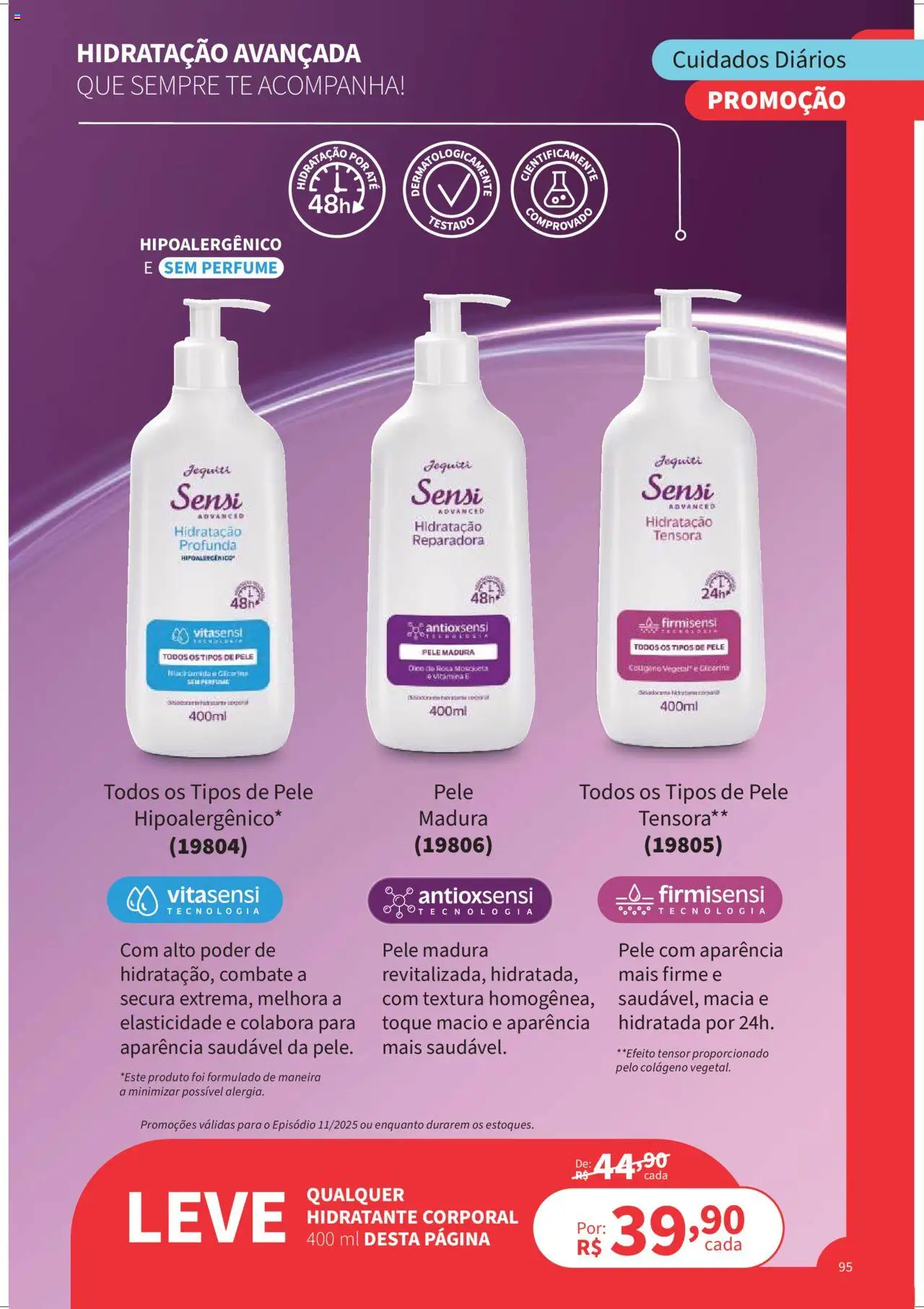 Jequiti Folheto - válido de 01.08.2025 | Página: 95 | Produtos: Colágeno, Perfume, Hidratante corporal
