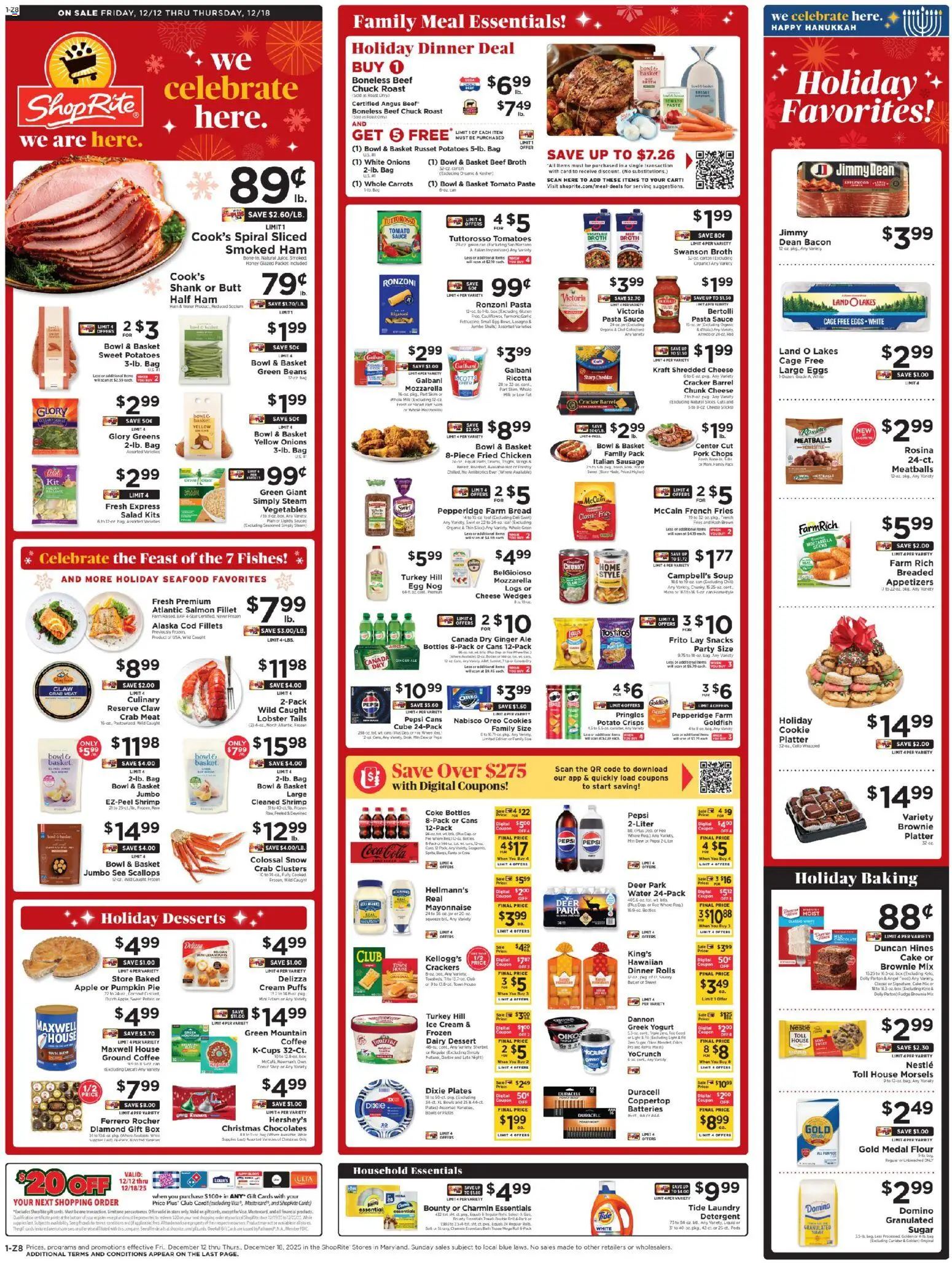 ShopRite Weekly Ad - valid from 12.12.2025 | Page: 1 | Products: Basket, Beef, Detergent, Salad