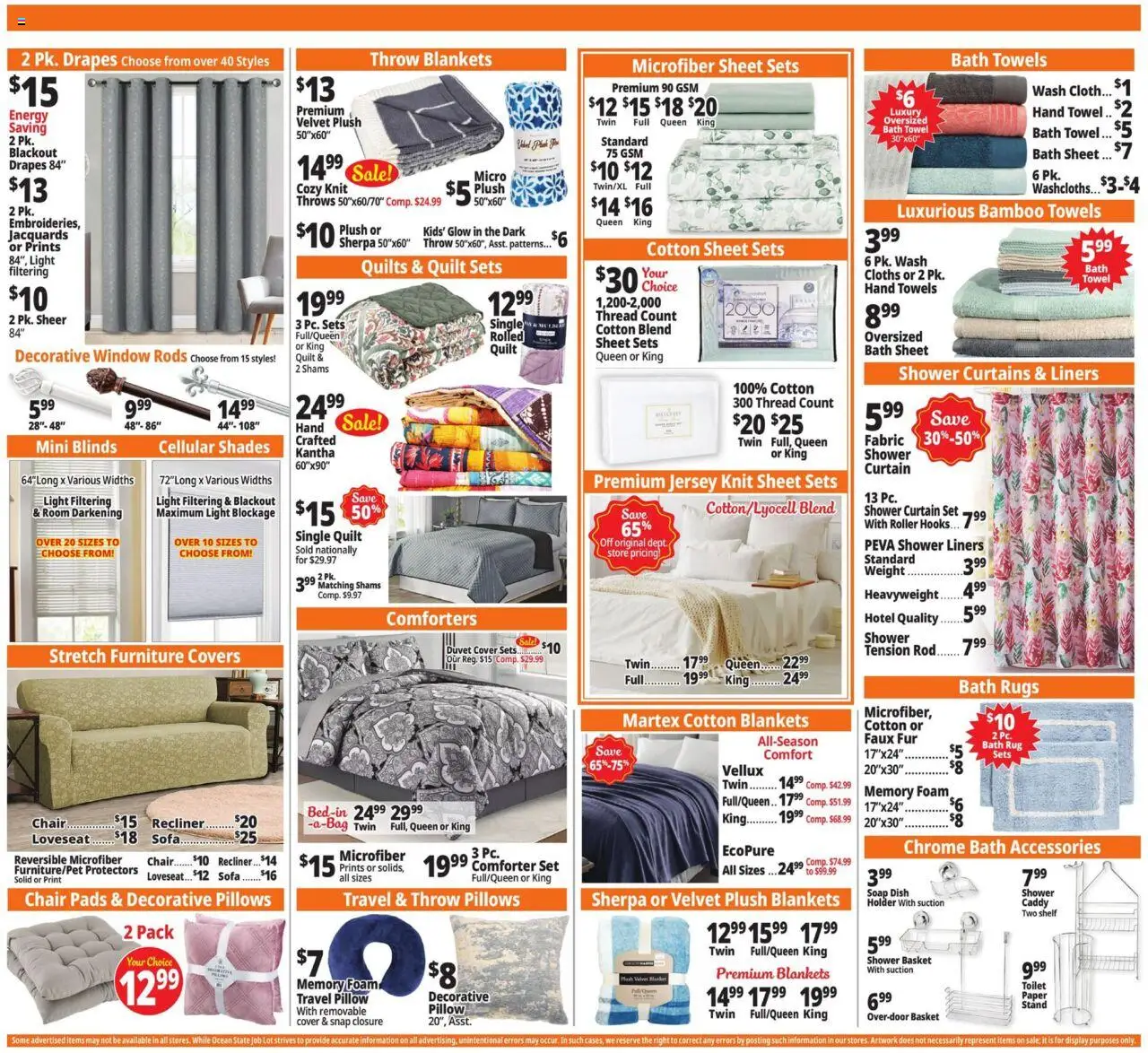 Ocean State Job Lot Weekly Ad - valid from 04.09.2025 | Page: 6 | Products: Blanket, Sofa, Bath, Duvet Cover