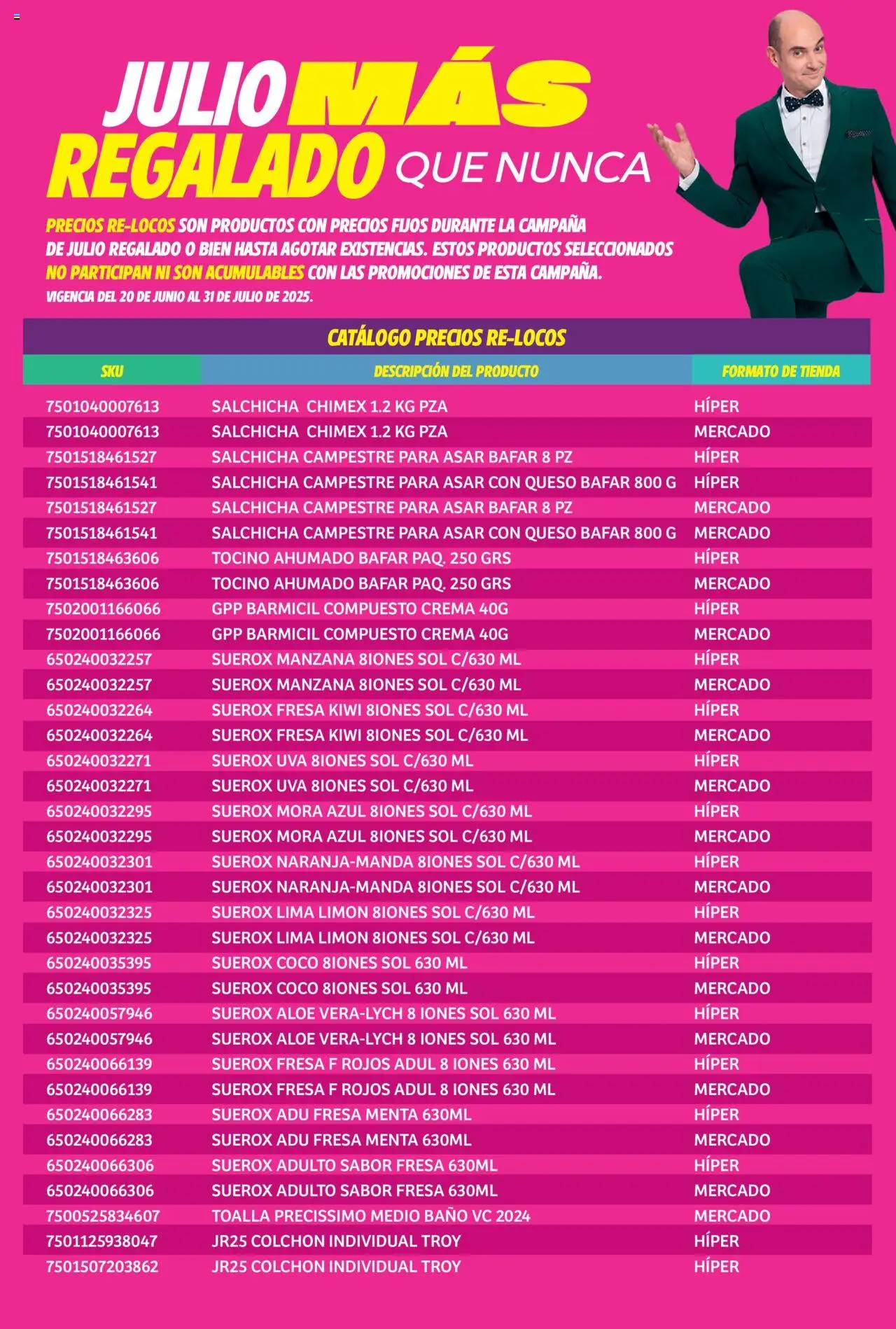 Nuevas ofertas de Soriana válidas en toda la República Mexicana desde el 20.06.2025. ¡Encuentra las mejores ofertas en Soriana - Catálogo Re Locos Híper Nacional! | Página: 9 | Productos: Lima, Uva, Baño, Campana