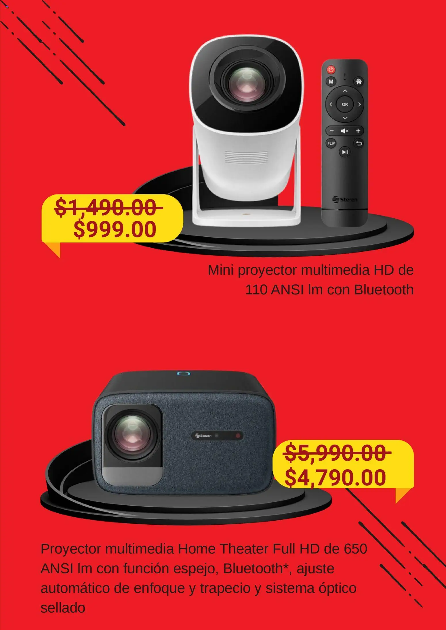 Nuevas ofertas de Steren válidas en toda la República Mexicana desde el 28.11.2025. ¡Encuentra las mejores ofertas en Steren Cyber Days! | Página: 2 | Productos: Home theater, Proyector