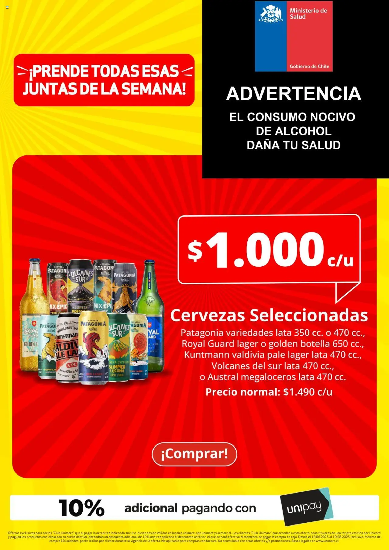 Unimarc ofertas  │ válido desde el 18.06.2025 | Página: 15 | Productos: Botella, Cerveza