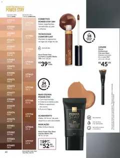 Avon - Campanha 19 - Pré-Visualização do folheto da loja Avon, válido de 21.11.2025 | Página: 60 | Produtos: Corretivo, Pincel, Óleo, Base