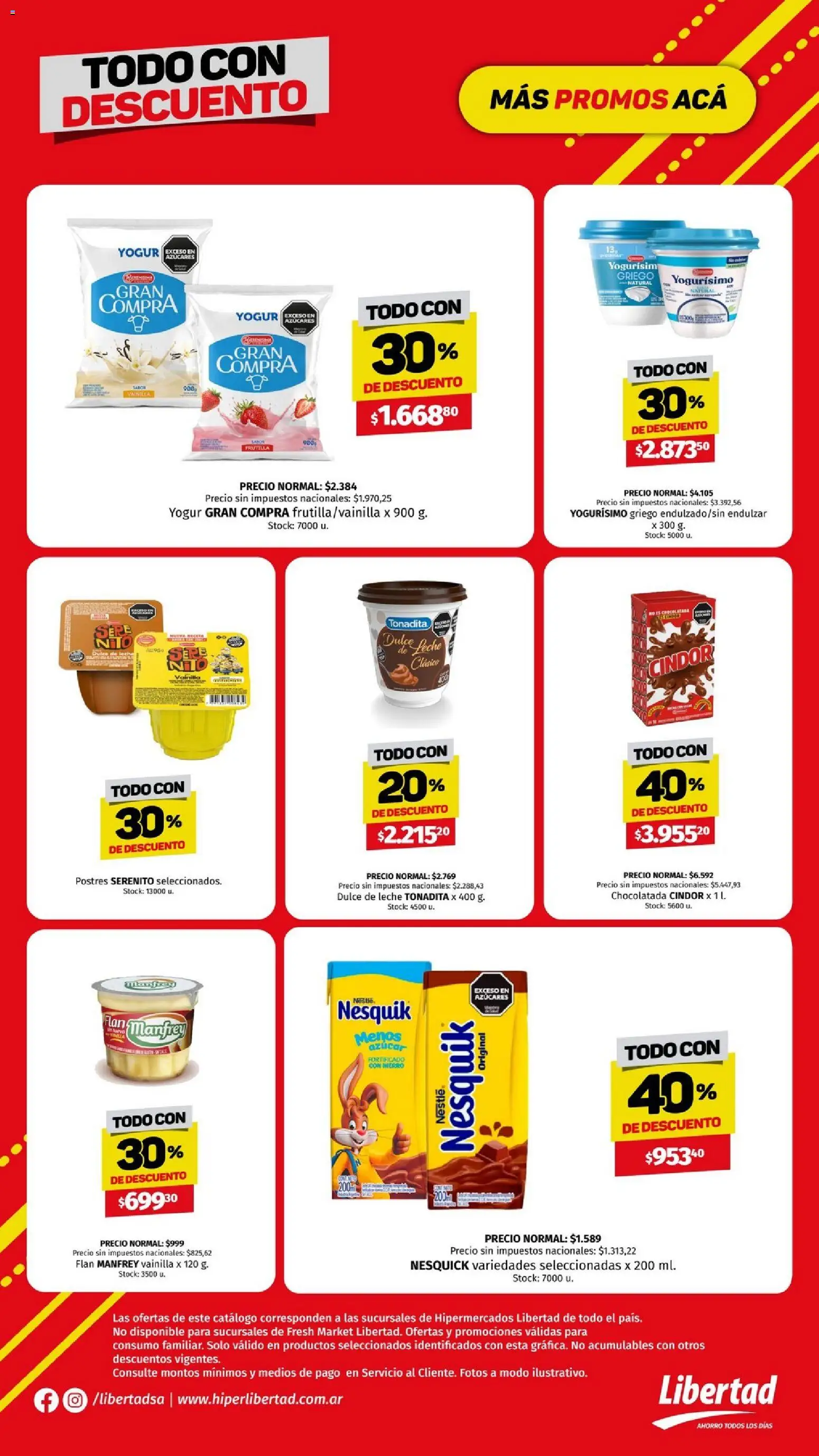 Hipermercado Libertad catálogo │ válido desde el 18.12.2025 | Página: 8 | Productos: Azucar, Leche, Yogur, Chocolatada