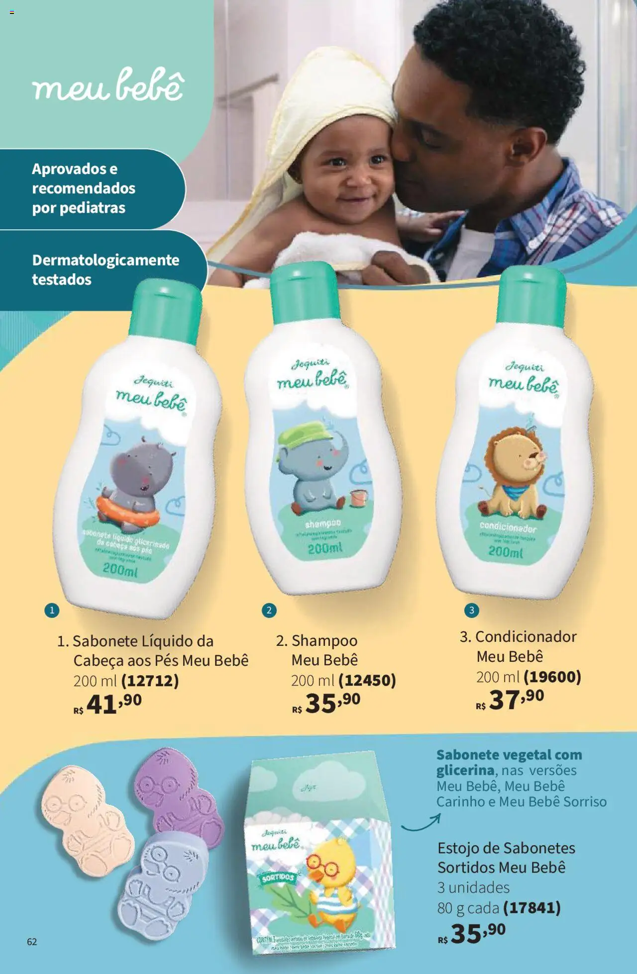 Jequiti Folheto - válido de 17.07.2025 | Página: 62 | Produtos: Shampoo, Condicionador, Sabonete, Sabonete líquido